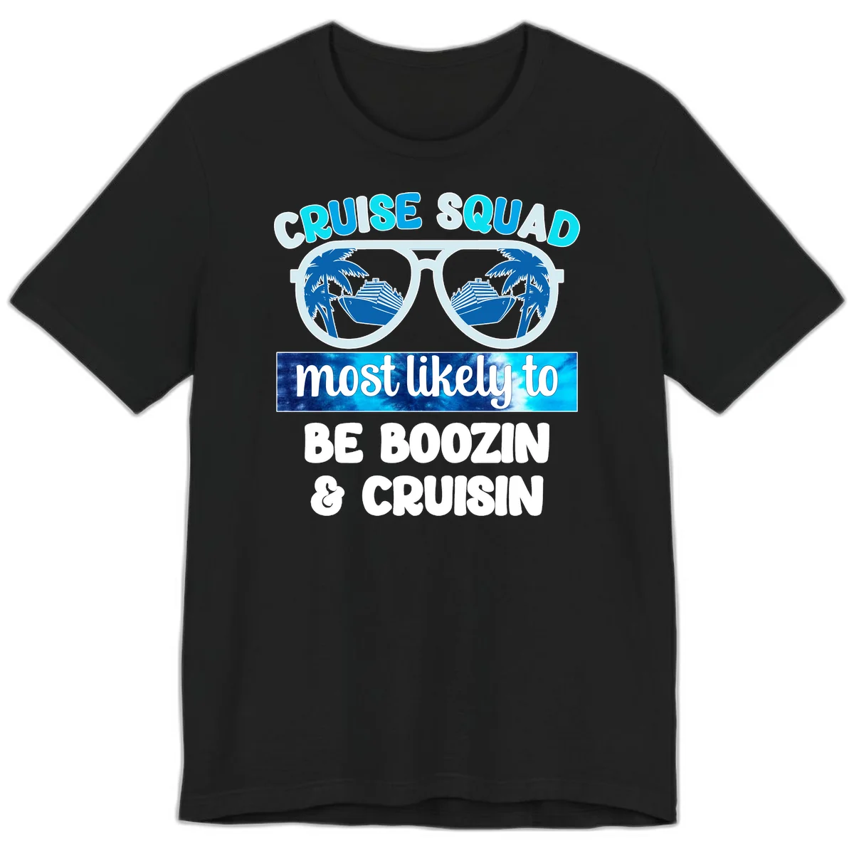 Cruise Squad Boozing & Cruising Premium T-Shirt in Black