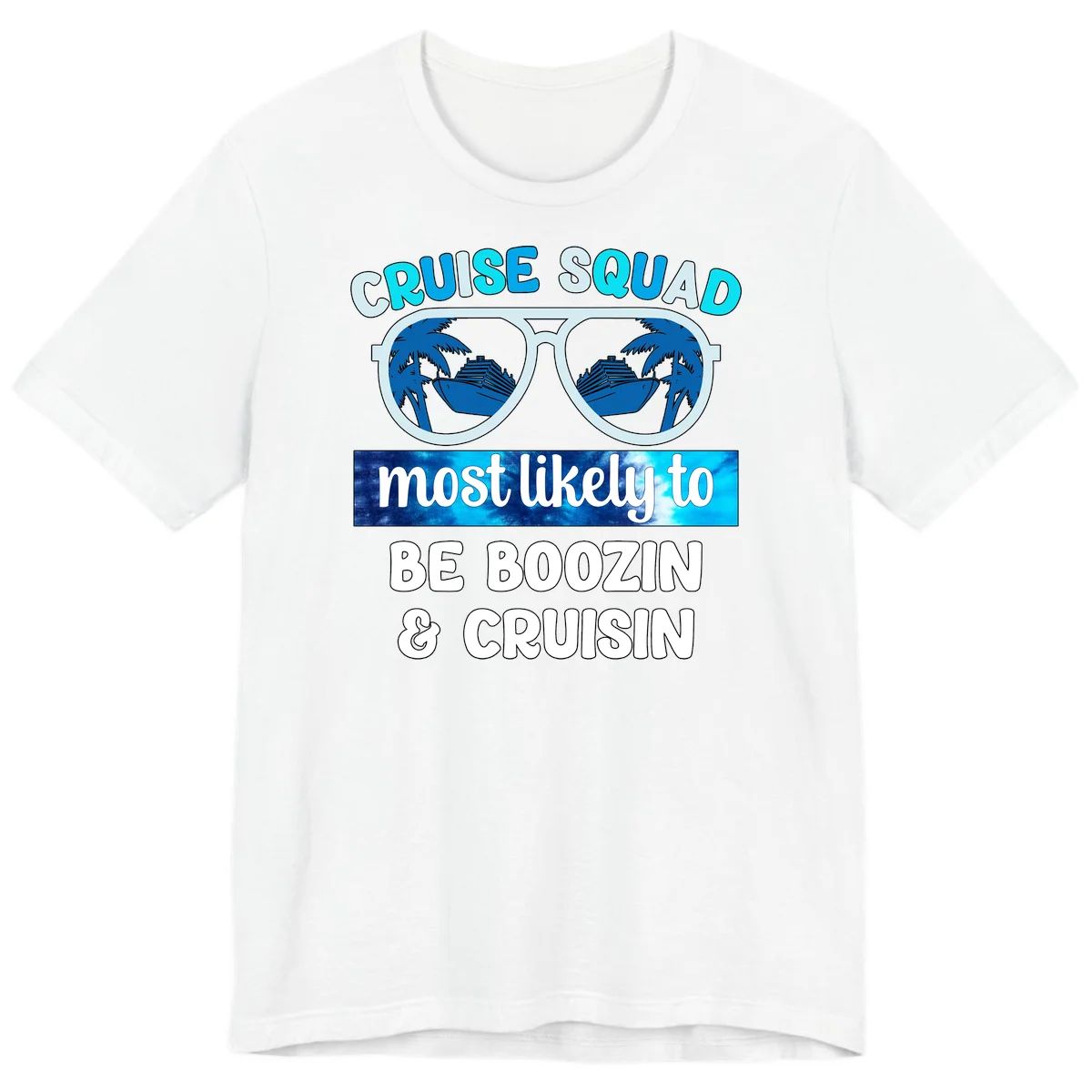 Cruise Squad Boozing & Cruising Premium T-Shirt in White