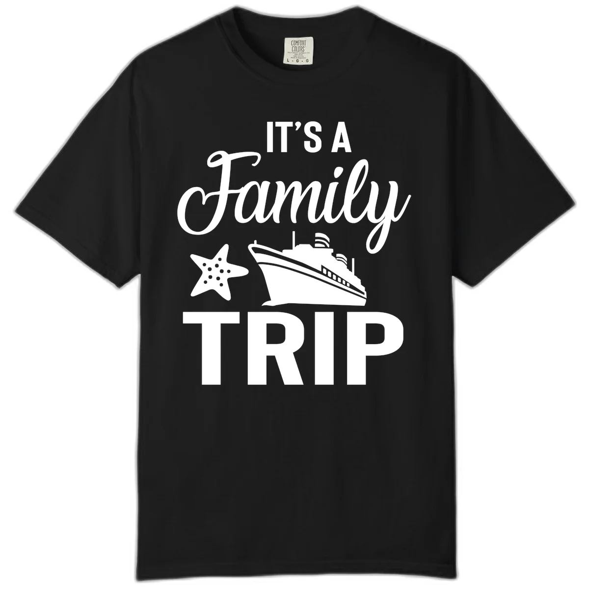 It's A Family Trip Comfort Color for Family Cruise Vacation in Black