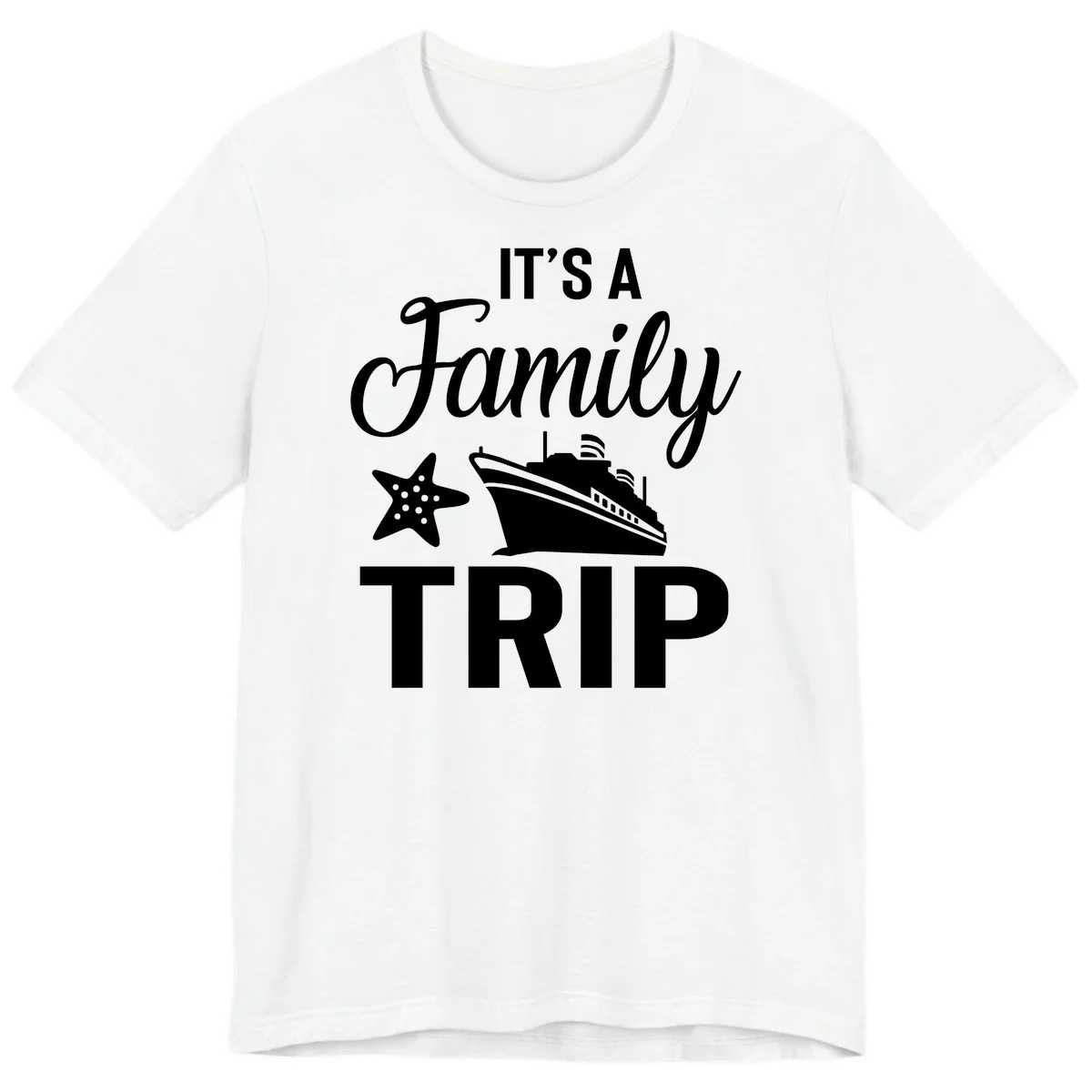 It's A Family Trip Premium Cruise T-Shirt for Your Crew in White