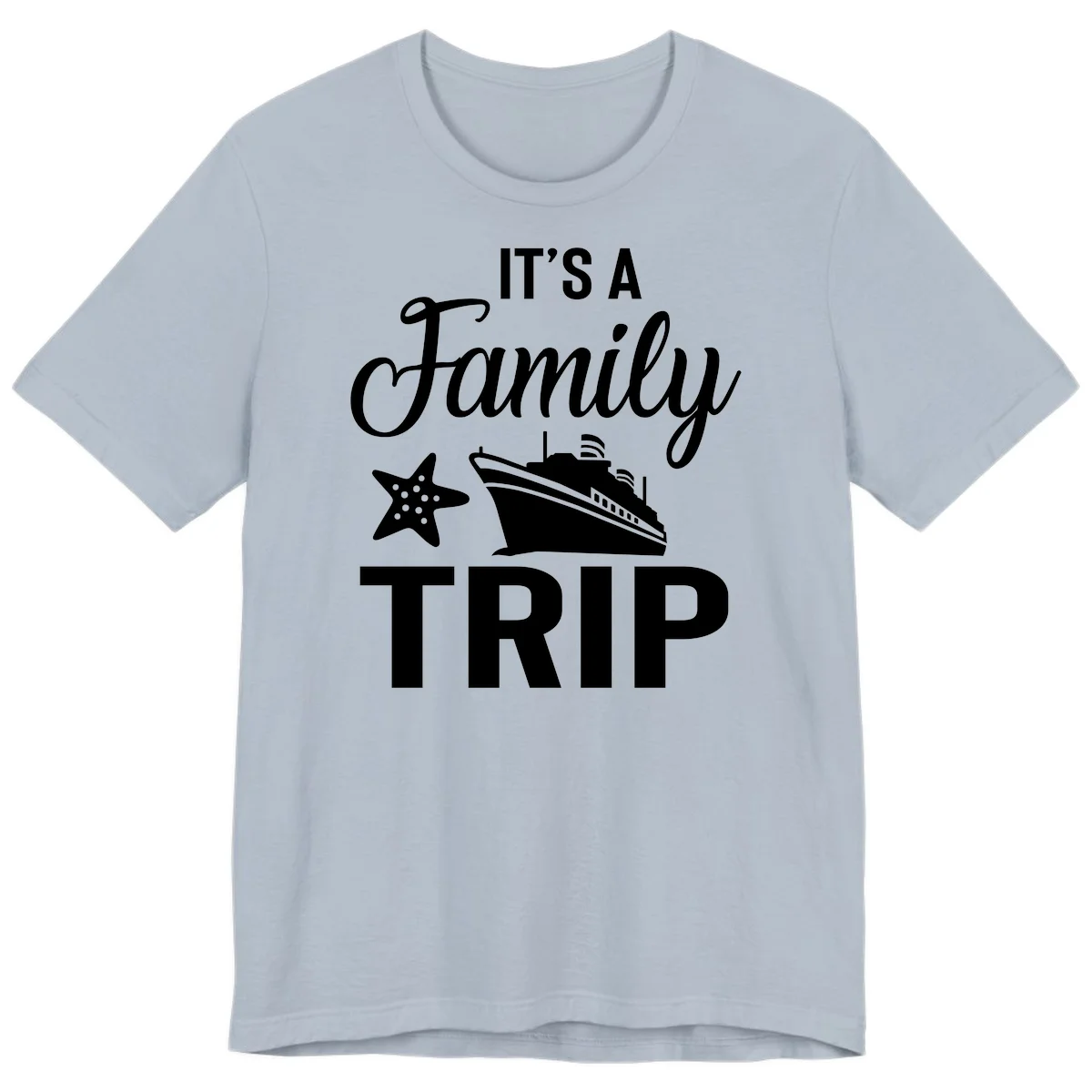 It's A Family Trip Premium Cruise T-Shirt for Your Crew in Light Blue