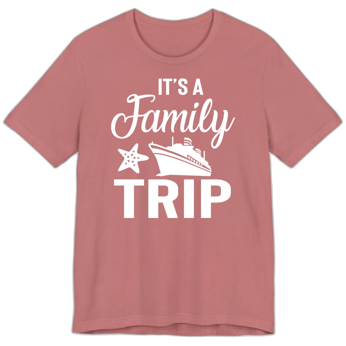 It's A Family Trip Premium Cruise T-Shirt for Your Crew in Mauve