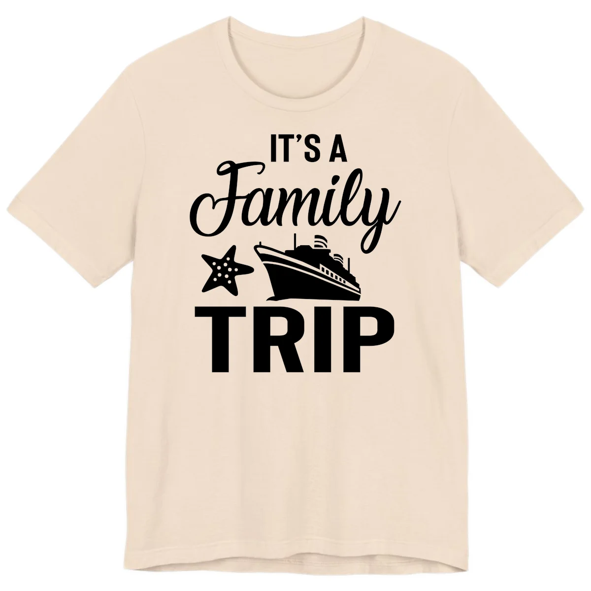 It's A Family Trip Premium Cruise T-Shirt for Your Crew in Soft Cream