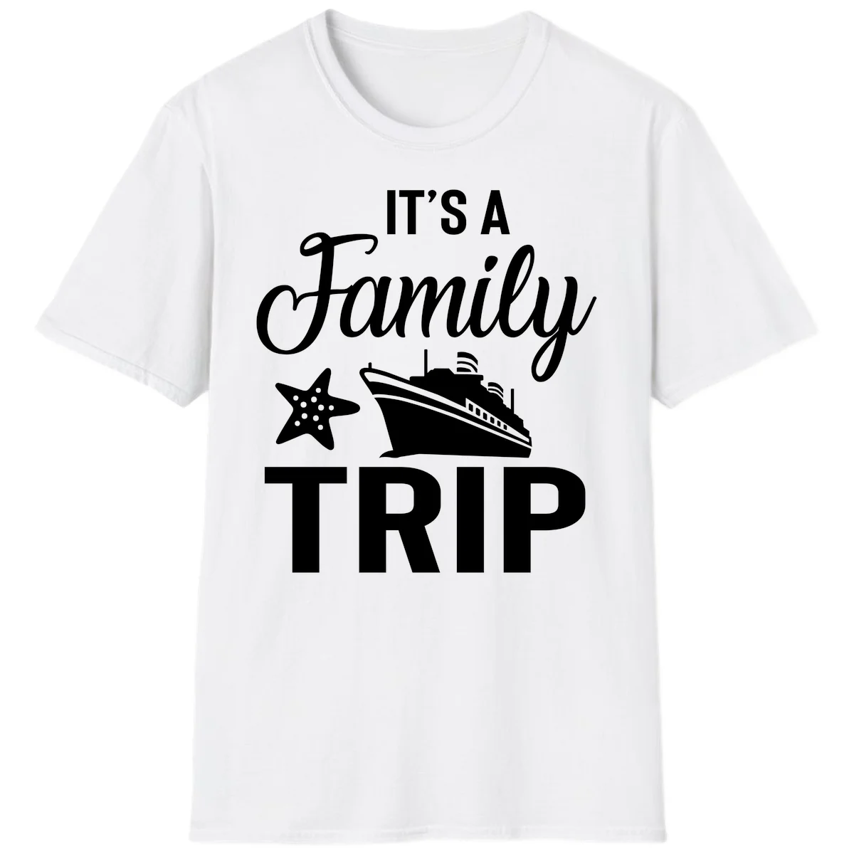 It's A Family Trip Cruise T-Shirt for Your Next Vacation in White