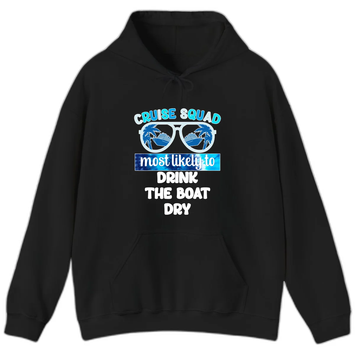 Cruise Squad Boat Dry Hoodie in Black