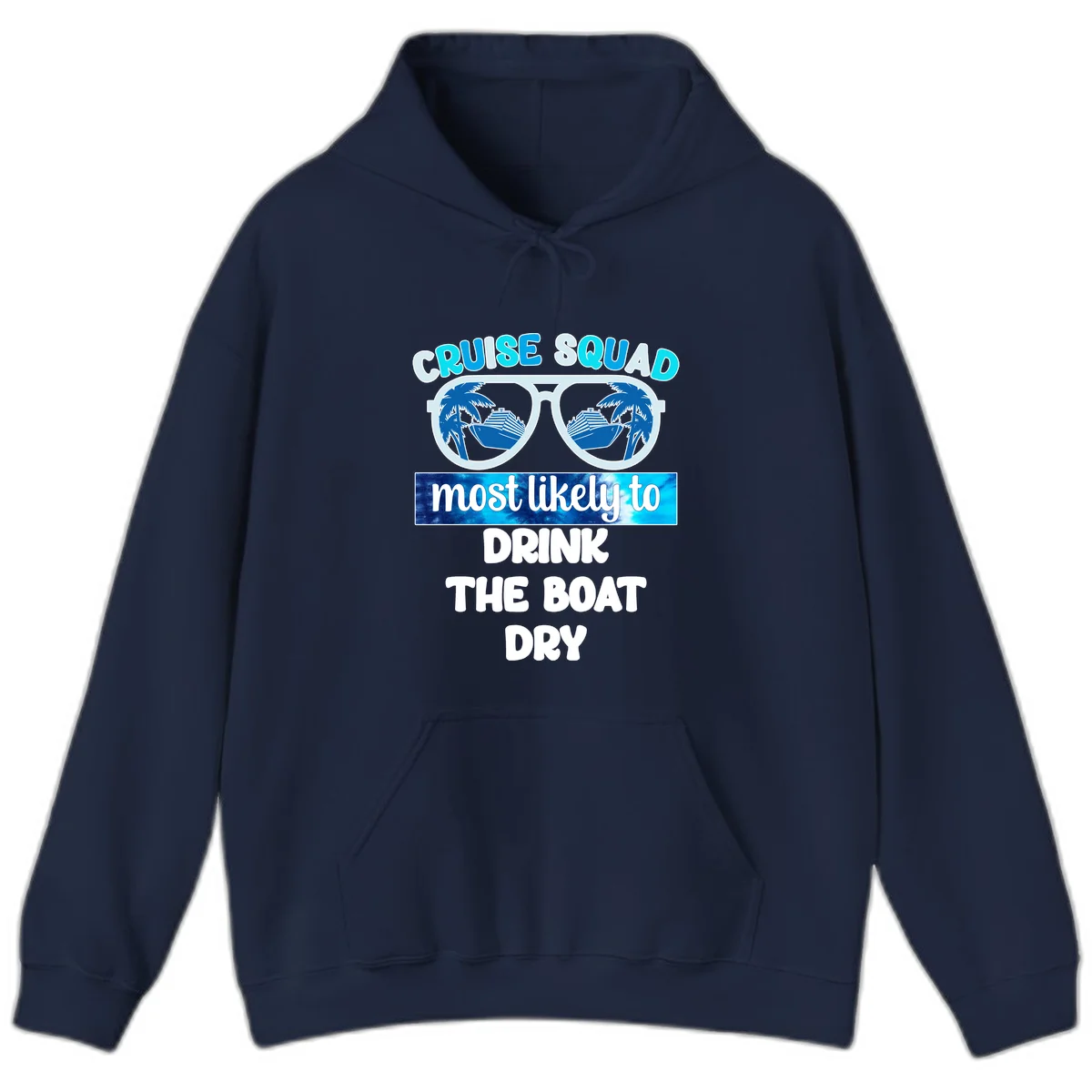 Cruise Squad Boat Dry Hoodie in Navy
