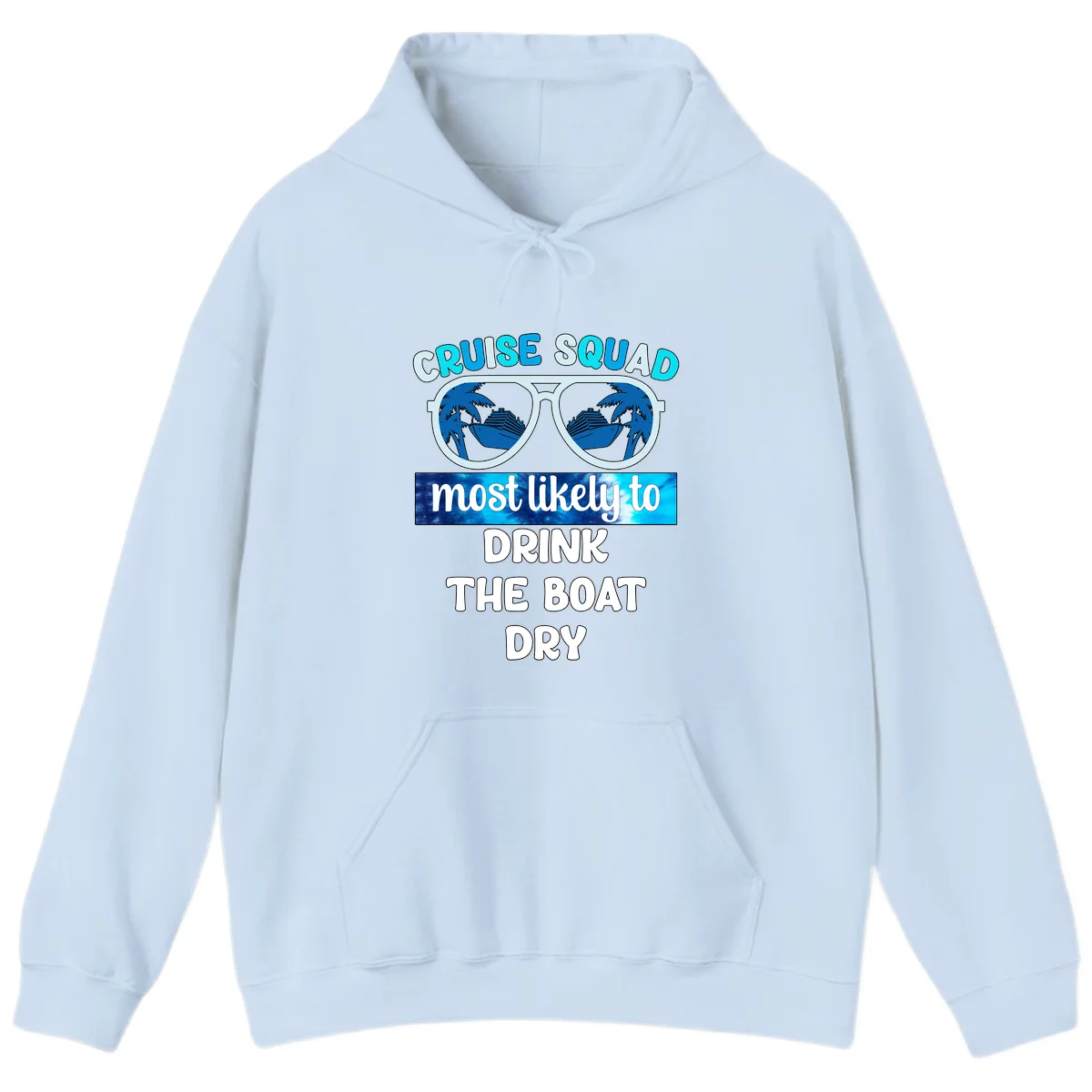 Cruise Squad Boat Dry Hoodie in Light Blue