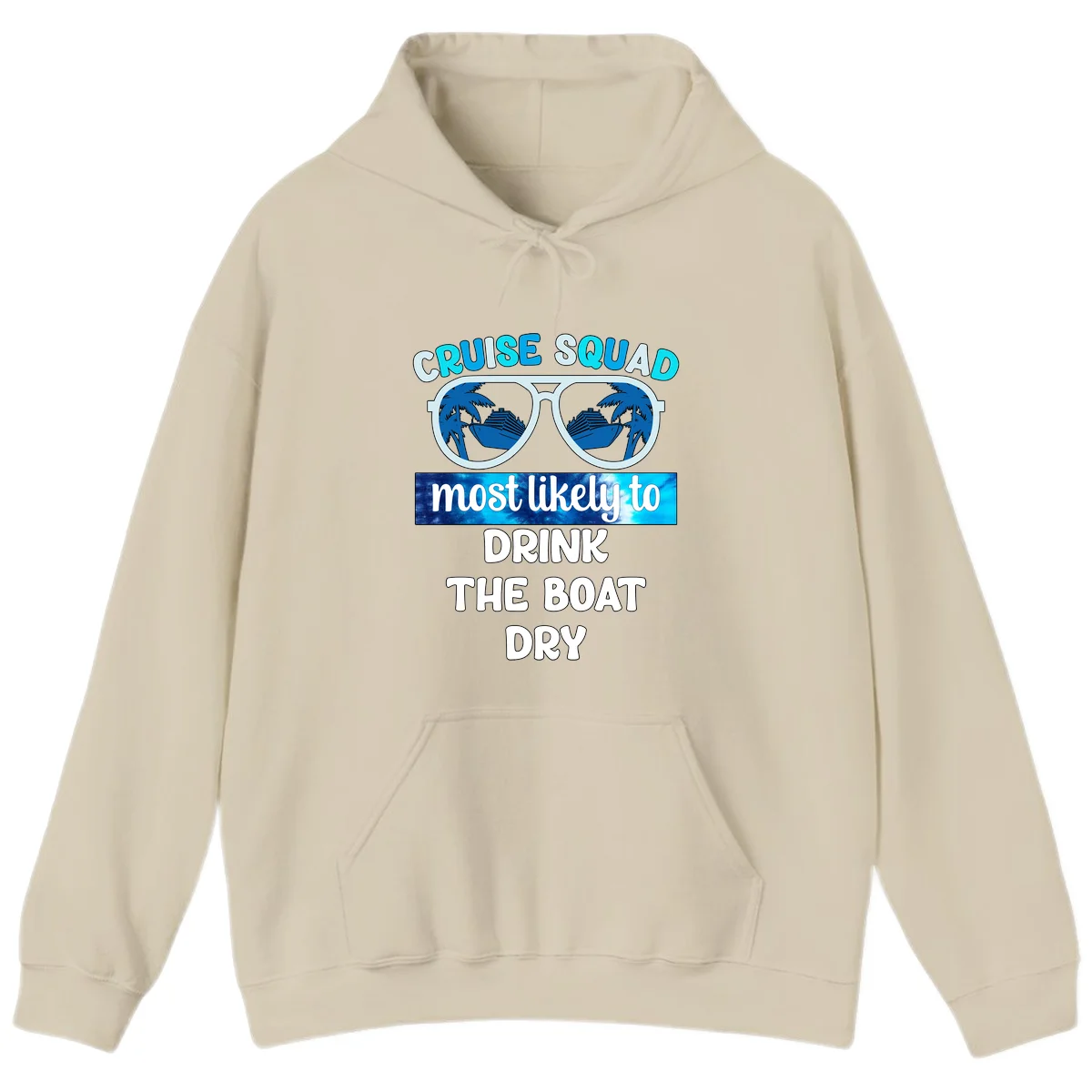 Cruise Squad Boat Dry Hoodie in Sand