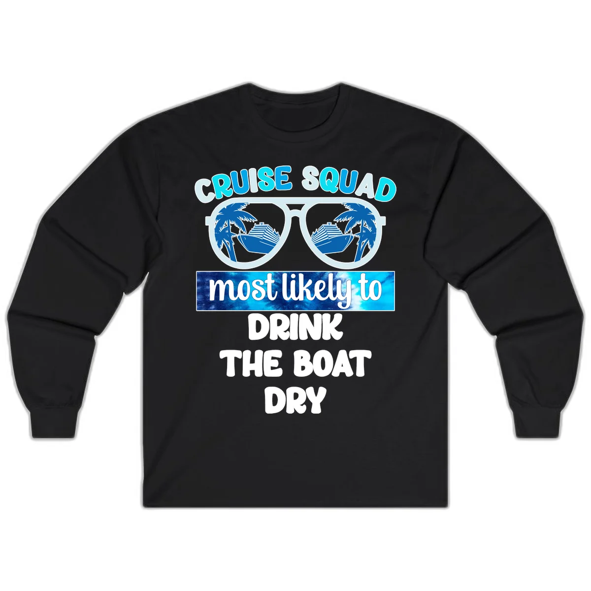 Cruise Squad Boat Dry Long Sleeve Shirt in Black