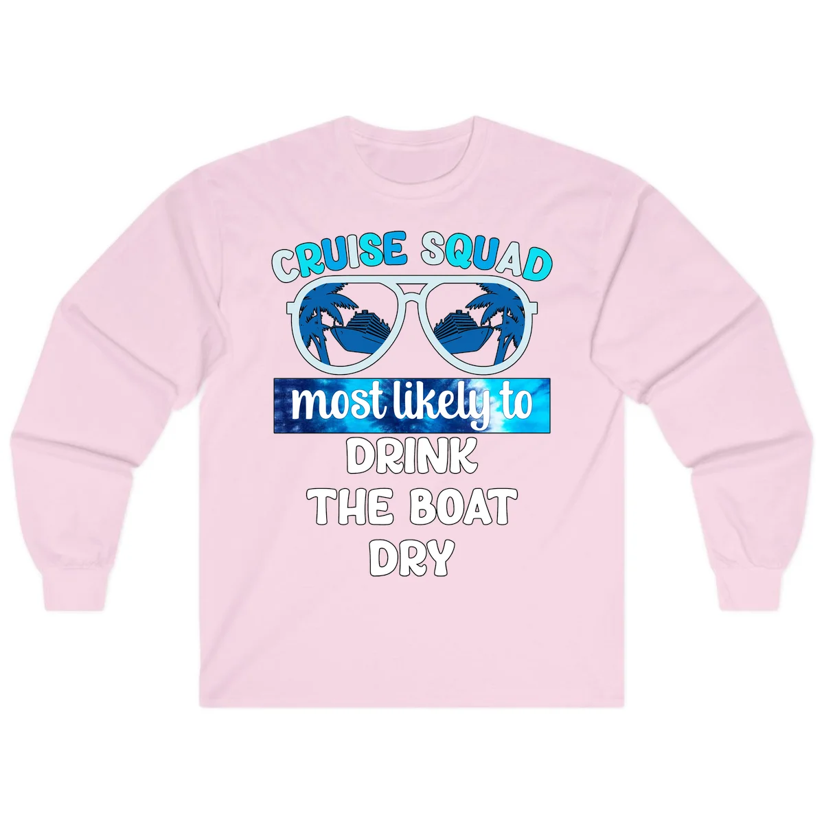 Cruise Squad Boat Dry Long Sleeve Shirt in Light Pink