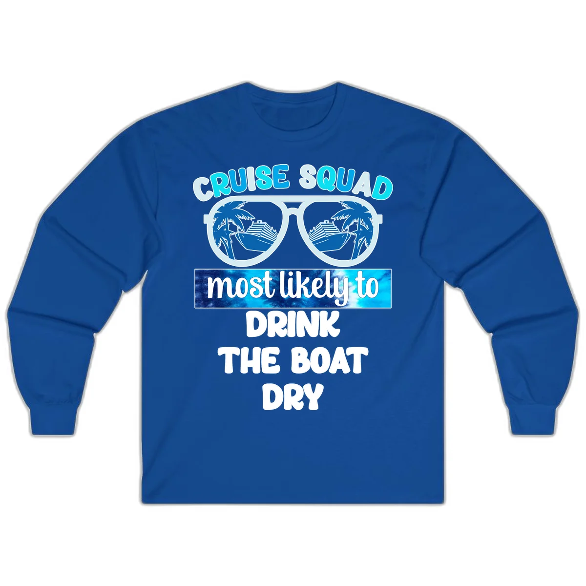Cruise Squad Boat Dry Long Sleeve Shirt in Royal
