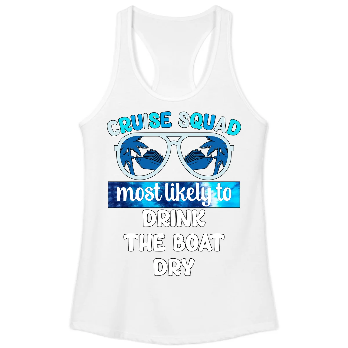 Cruise Squad Boat Dry Ladies Tank in White