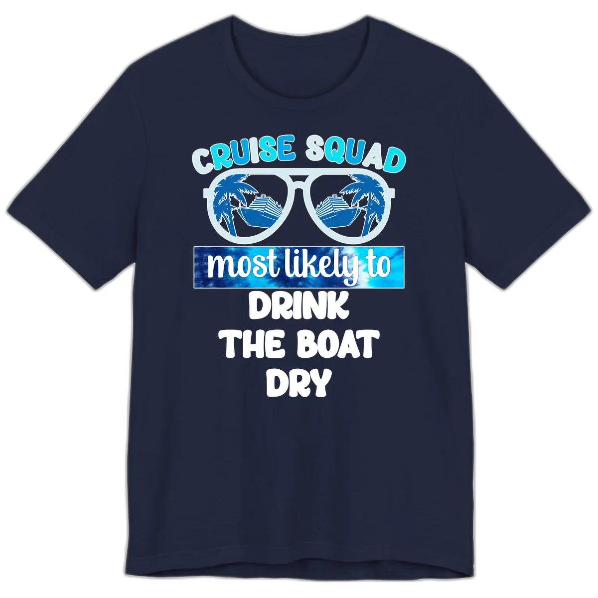 Cruise Squad Boat Dry Premium T-Shirt in Navy