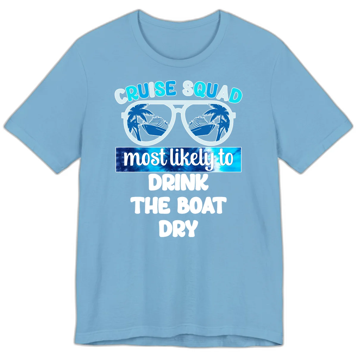 Cruise Squad Boat Dry Premium T-Shirt in Ocean Blue