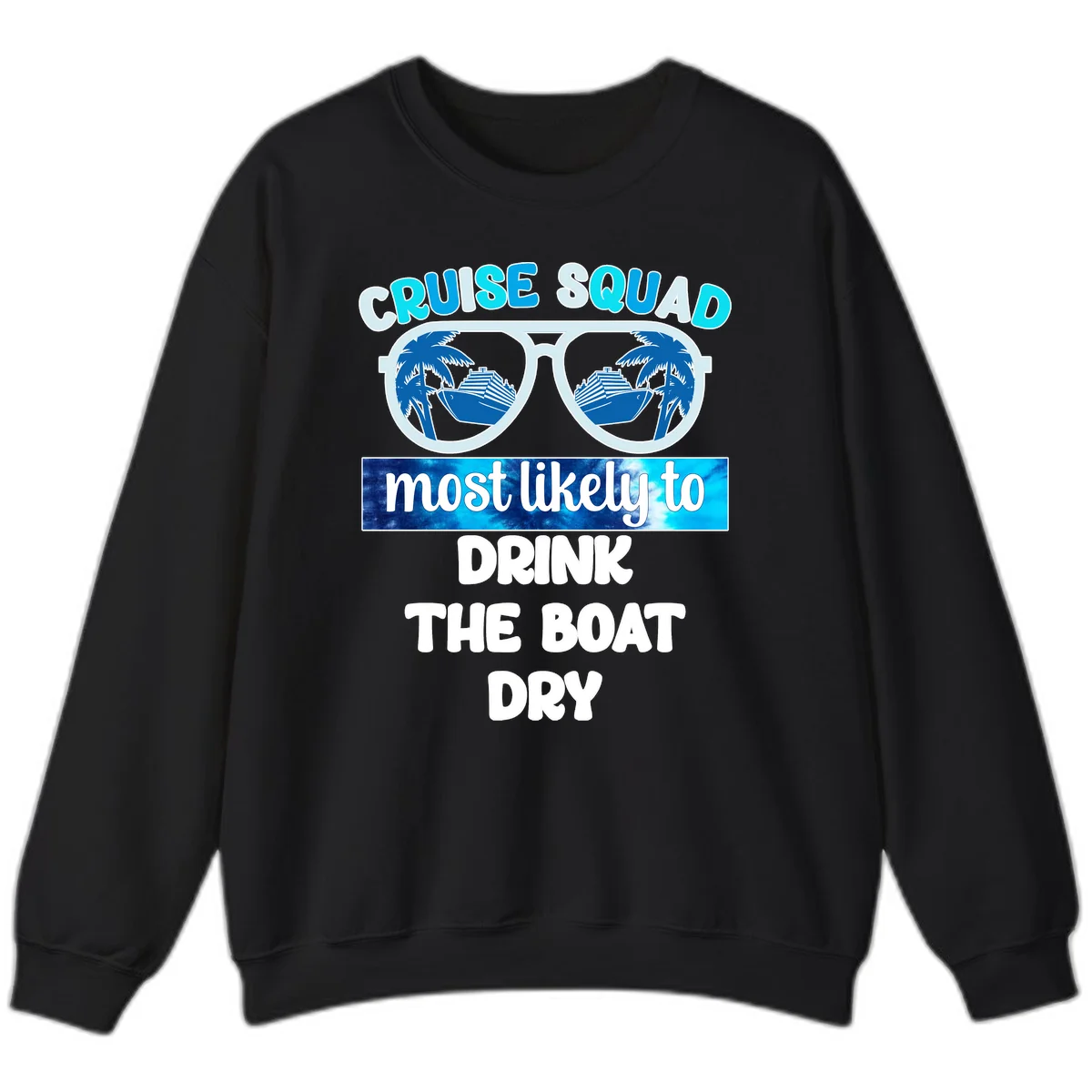 Cruise Squad Boat Dry Sweatshirt in Black