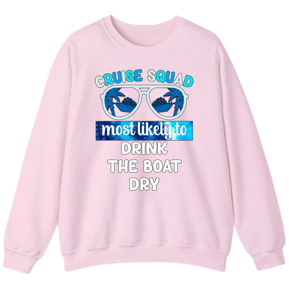 Cruise Squad Boat Dry Sweatshirt in Light Pink