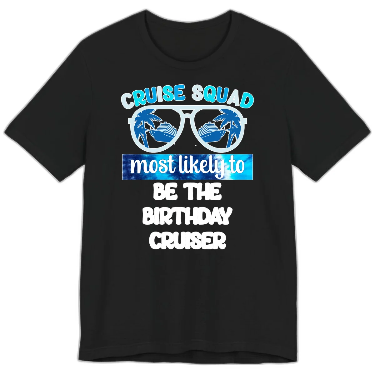 Cruise Squad Birthday Vibes Premium T-Shirt in Black