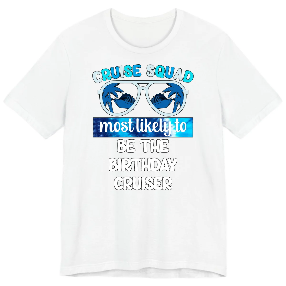 Cruise Squad Birthday Vibes Premium T-Shirt in White