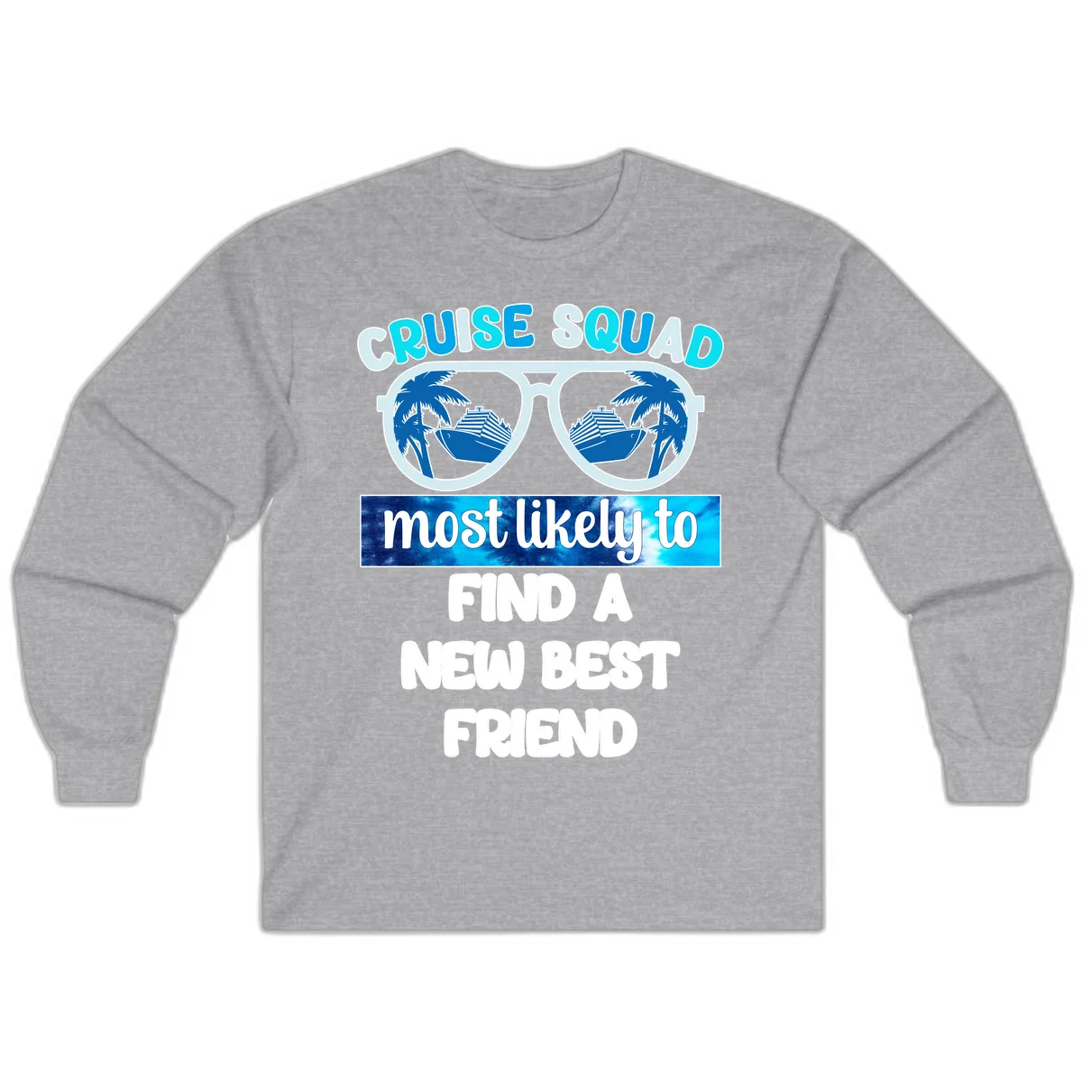 Cruise Squad Best Friend Sunglasses Long Sleeve in Sport Grey