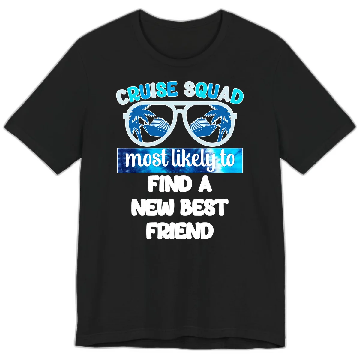 Cruise Squad Best Friend Sunglasses Premium T-Shirt in Black