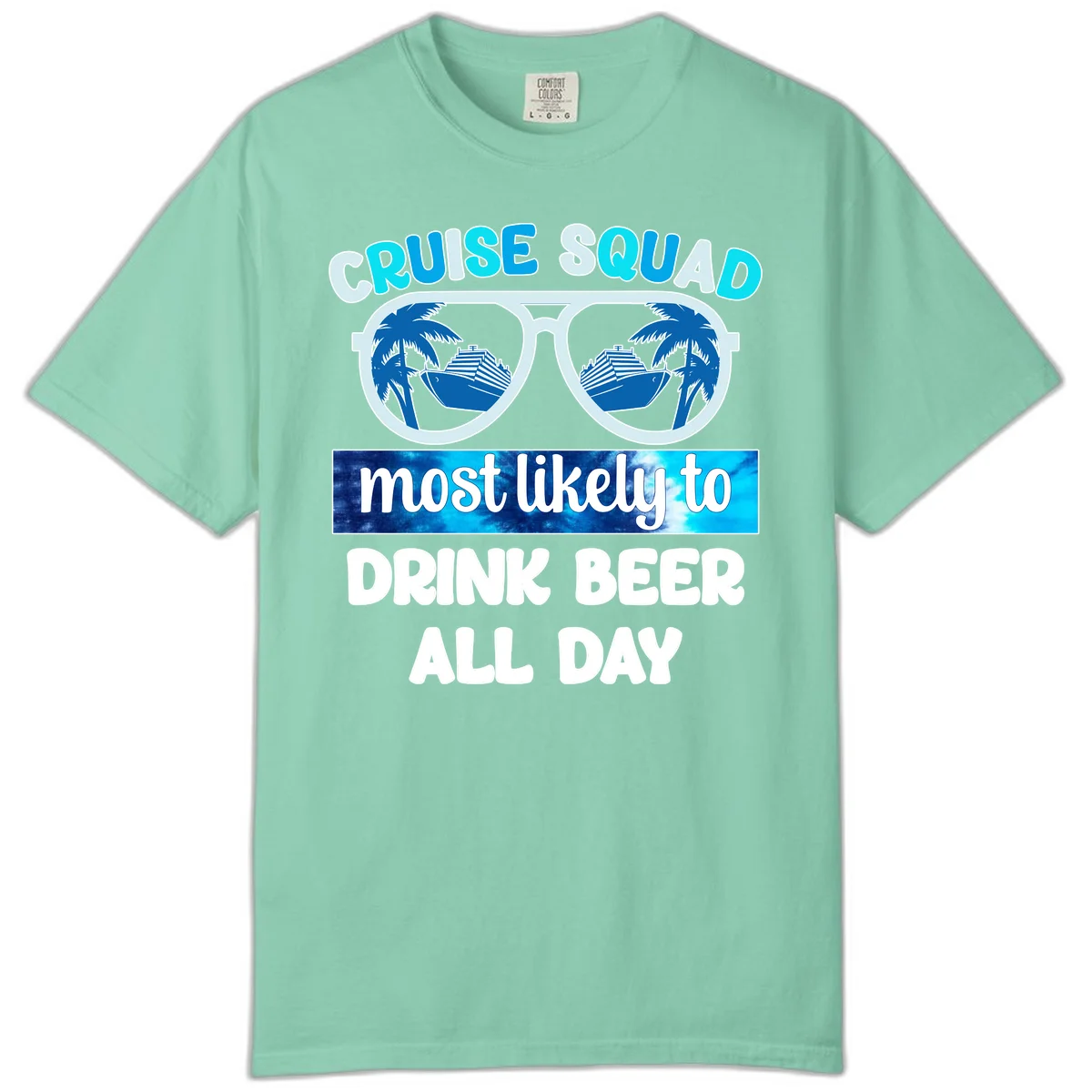 Cruise Squad Beer Sunglasses Comfort Color in Island Reef