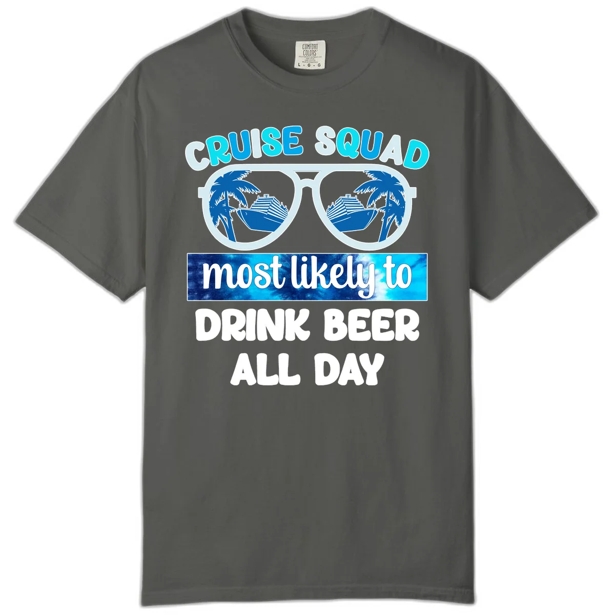 Cruise Squad Beer Sunglasses Comfort Color in Pepper