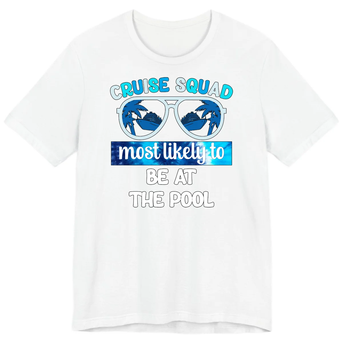 Cruise Squad Pool Party Vibes Premium T-Shirt in White