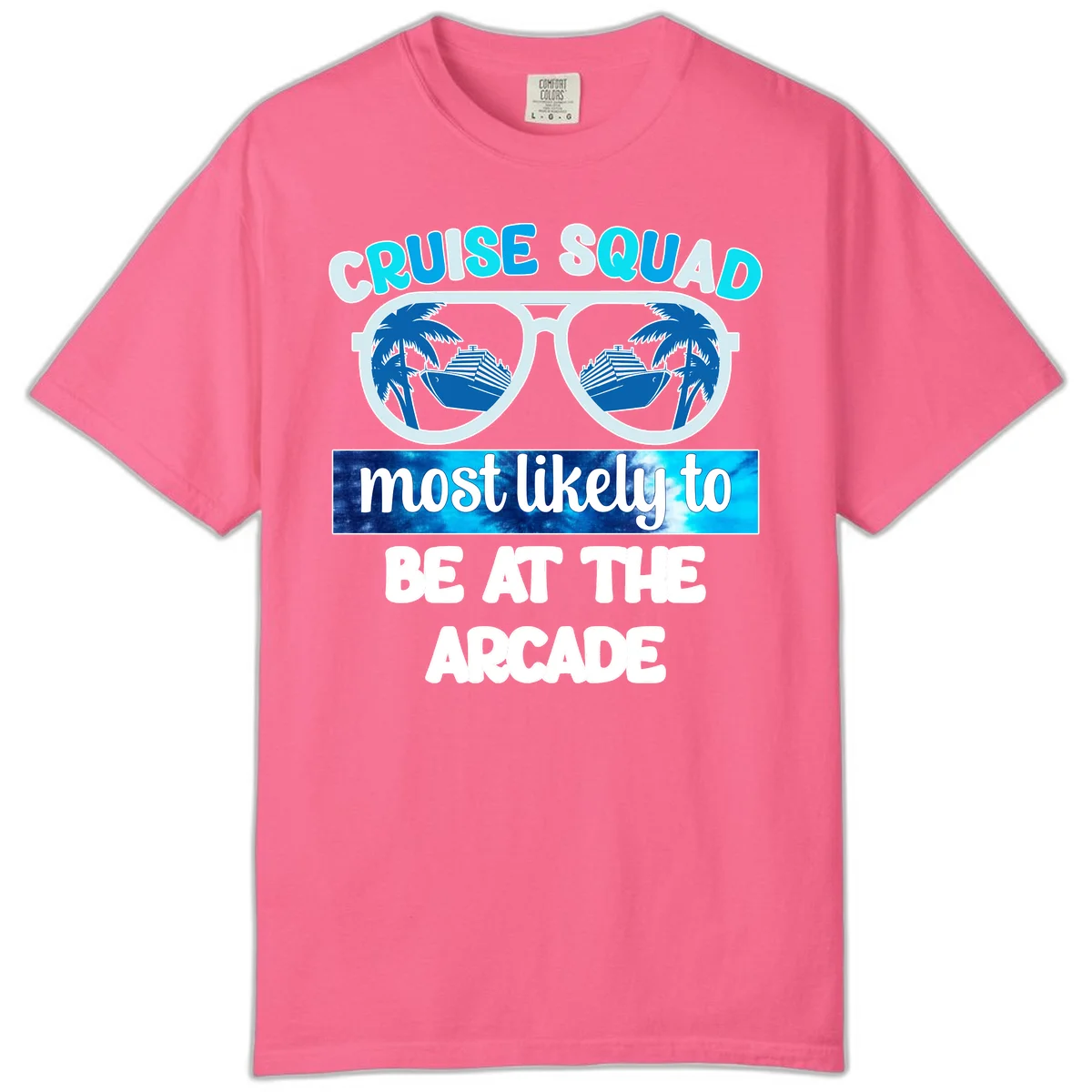 Cruise Squad Arcade Vibes Comfort Color in Crunchberry