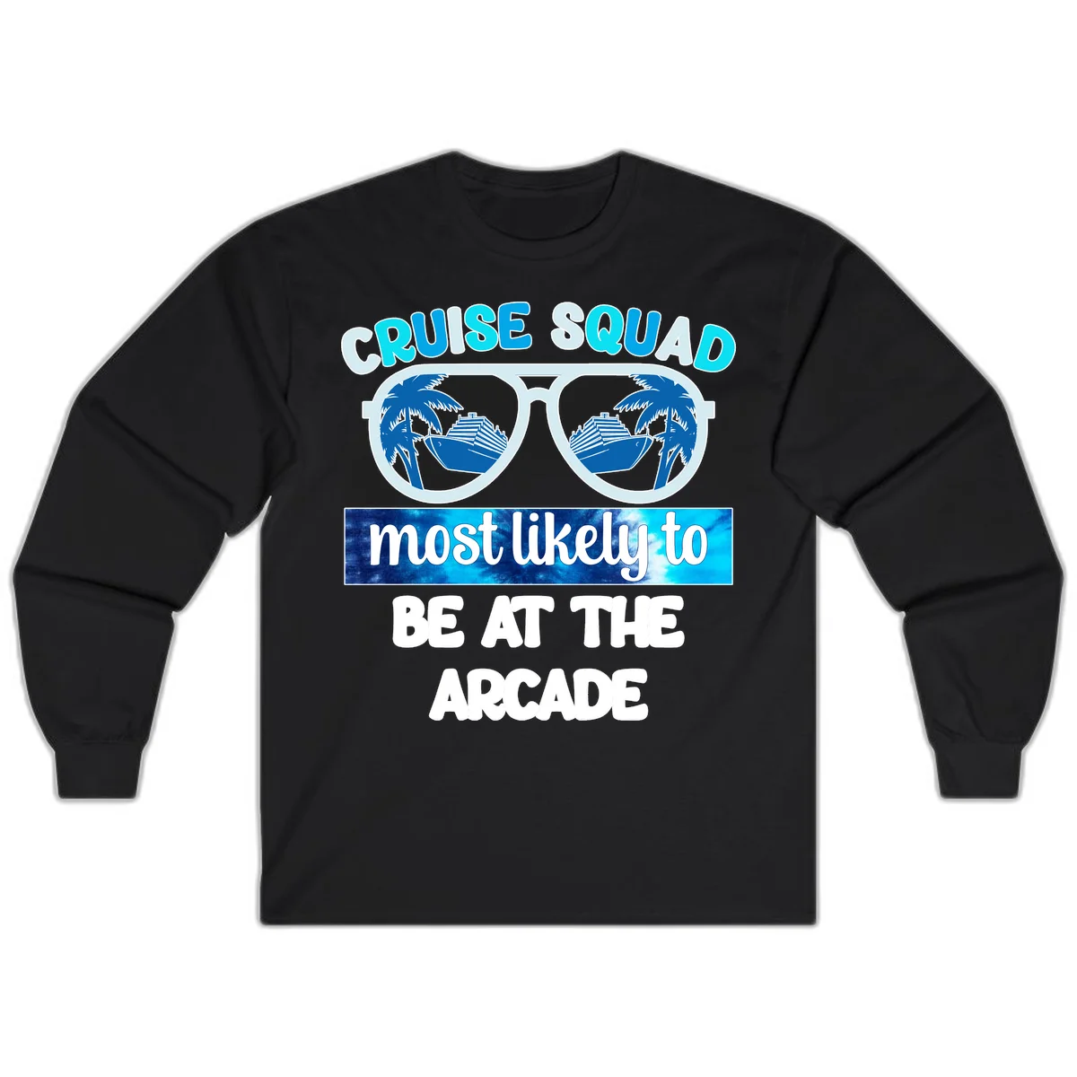 Cruise Squad Arcade Vibes Long Sleeve in Black