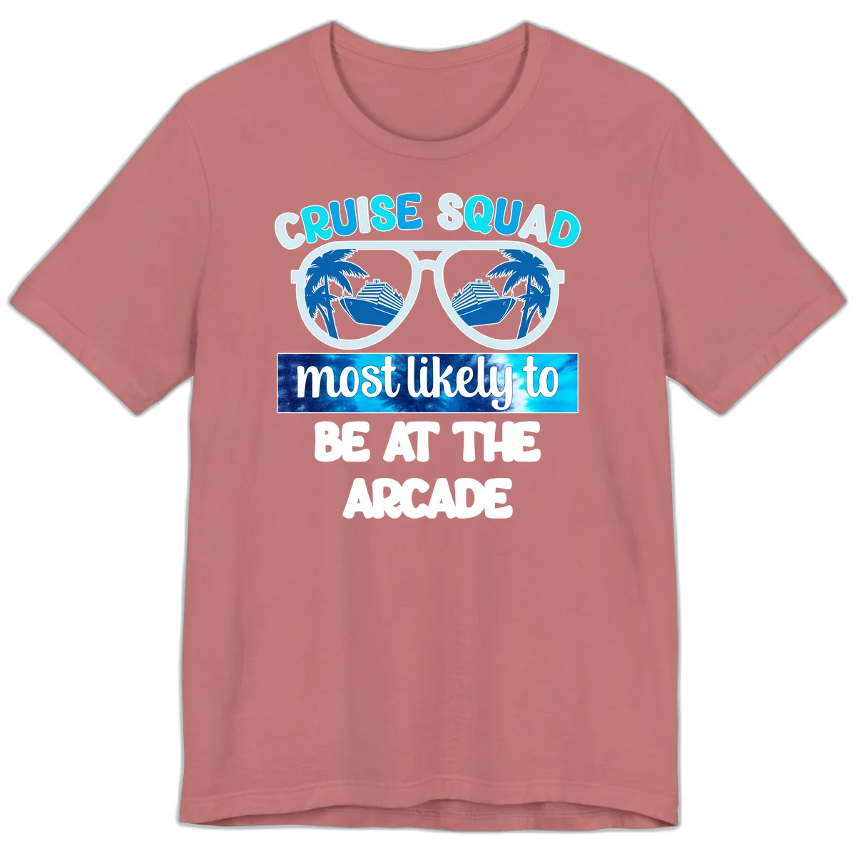 Cruise Squad Arcade Vibes Premium T-Shirt in Mauve