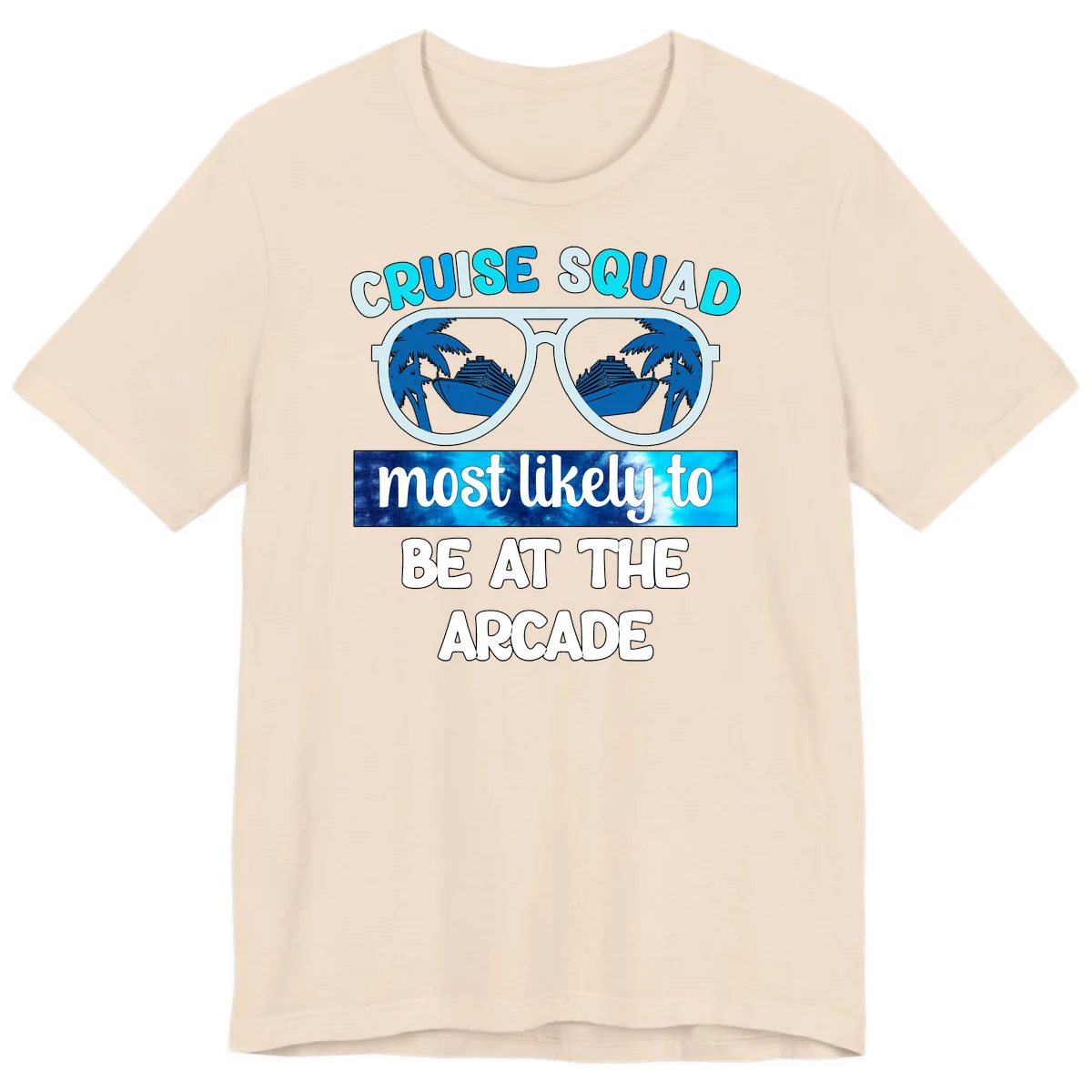 Cruise Squad Arcade Vibes Premium T-Shirt in Soft Cream