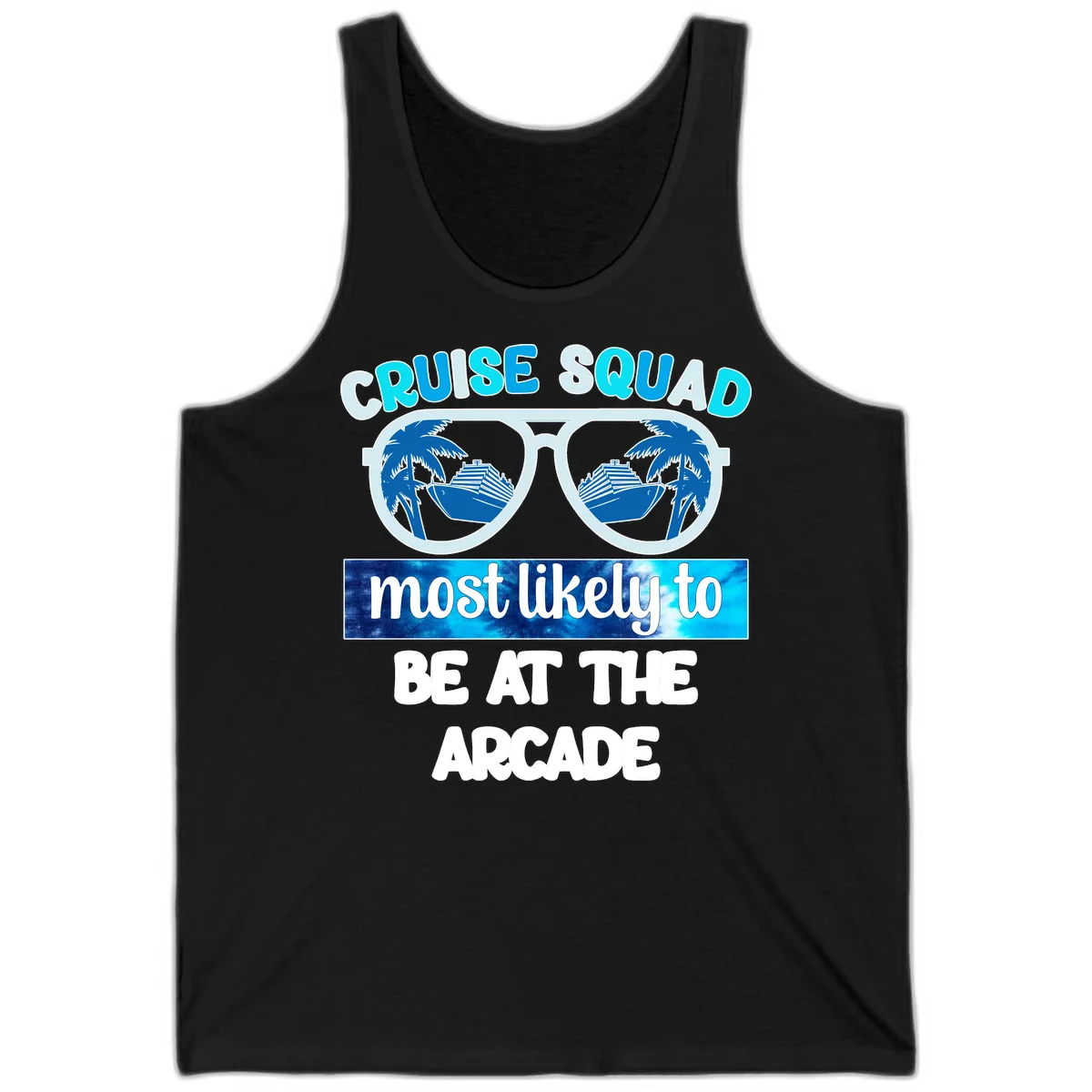 Cruise Squad Arcade Vibes Tank in Black