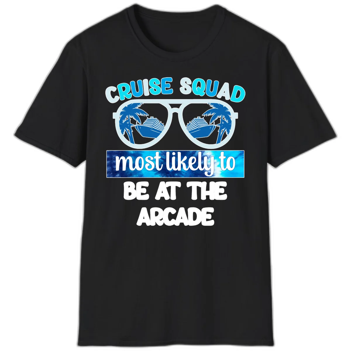 Cruise Squad Arcade Vibes T-Shirt in Black