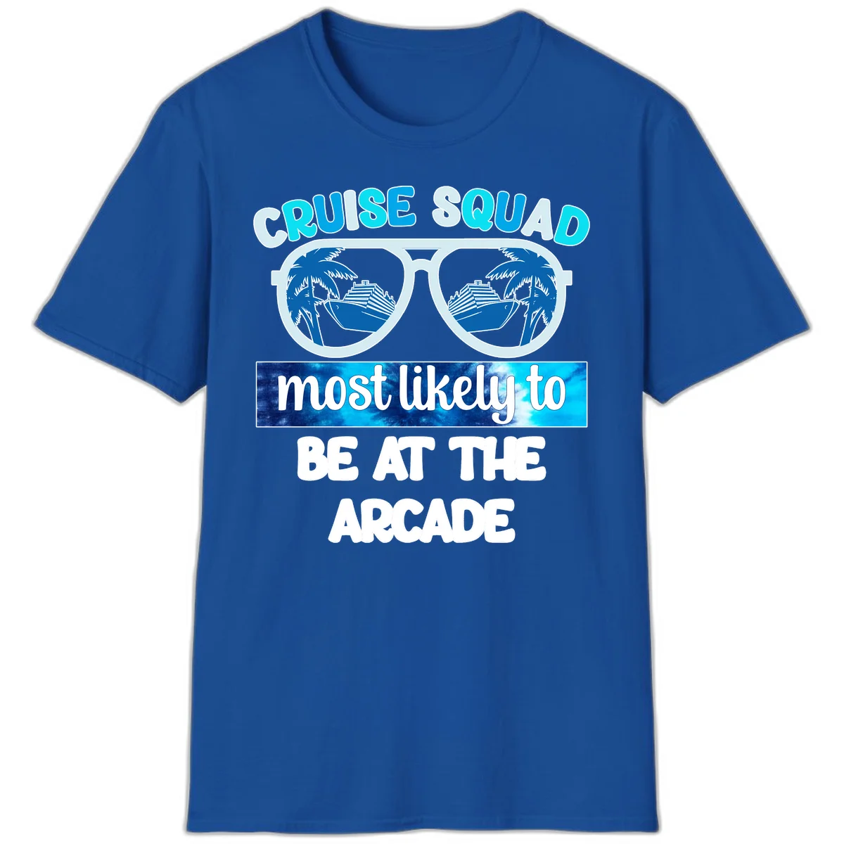 Cruise Squad Arcade Vibes T-Shirt in Royal