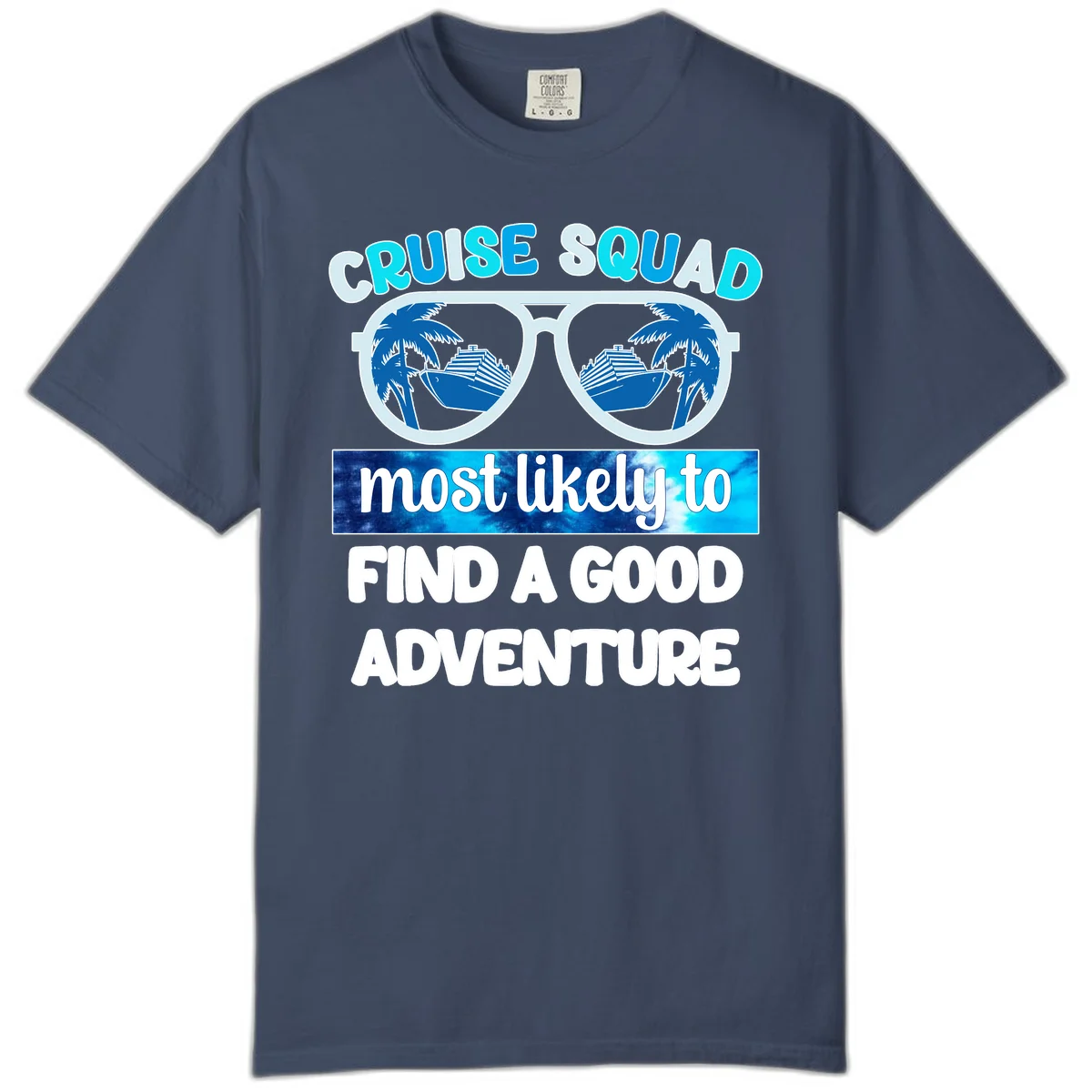 Cruise Squad Good Adventure Comfort Color T-Shirt in Midnight