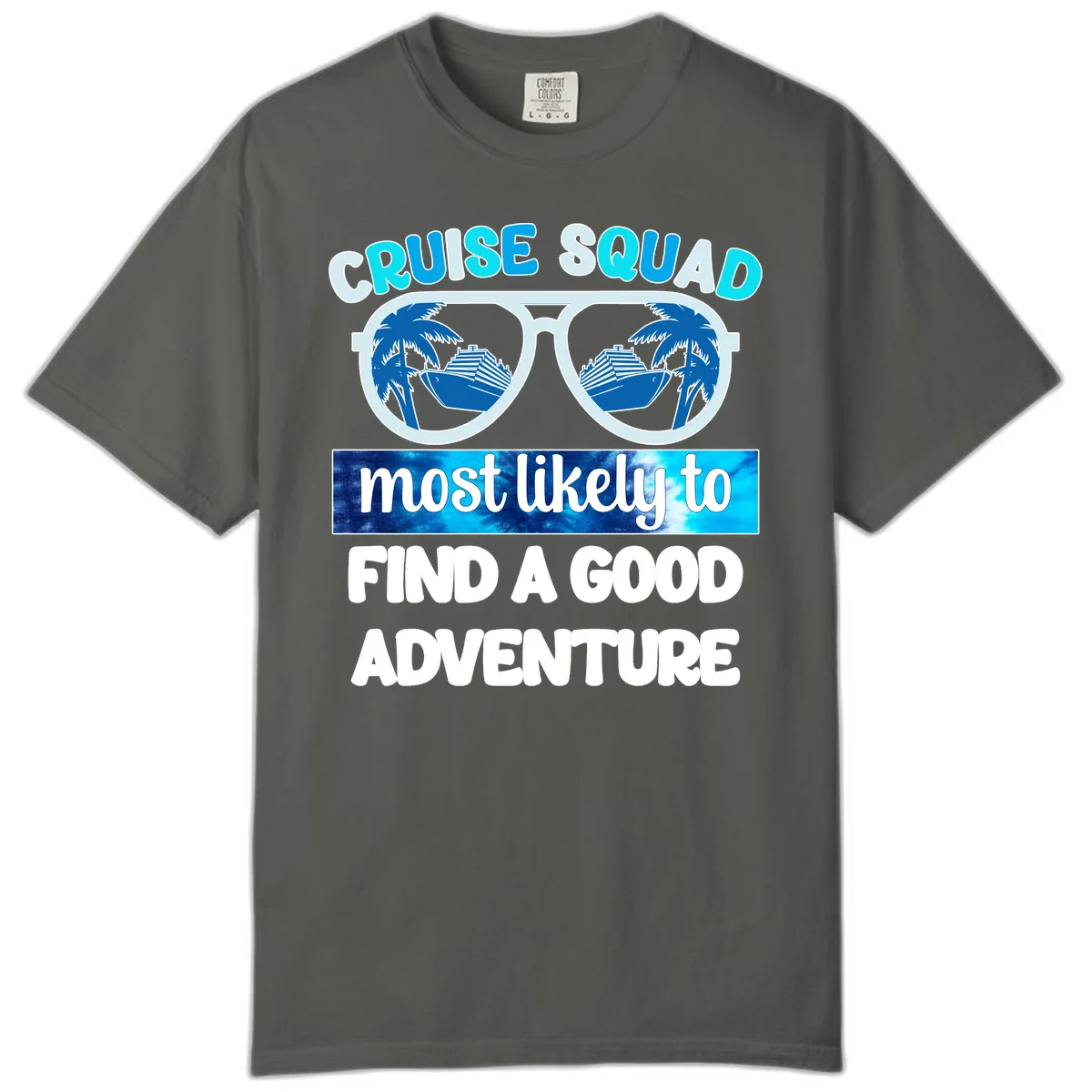 Cruise Squad Good Adventure Comfort Color T-Shirt in Pepper