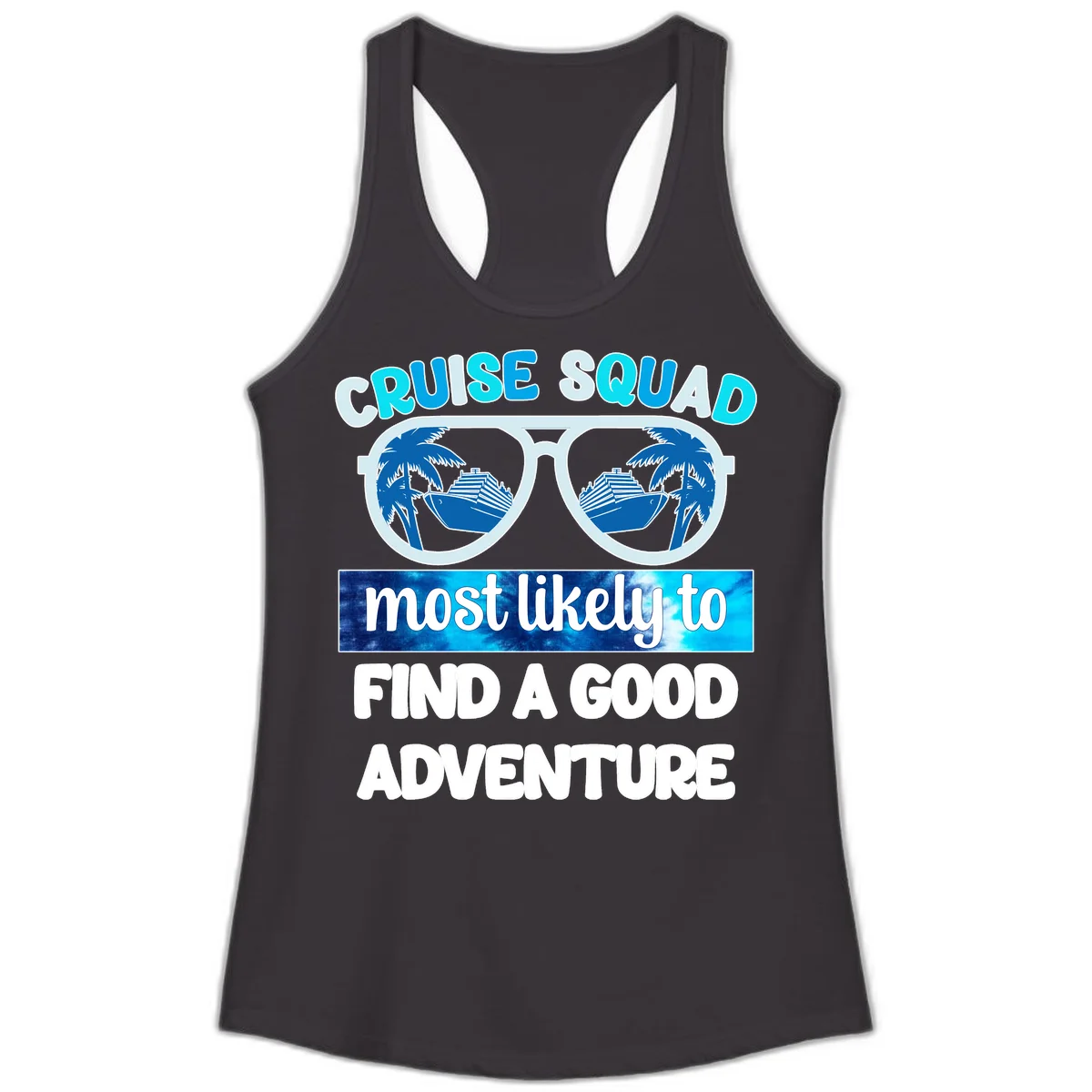 Cruise Squad Good Adventure Ladies Tank in Black