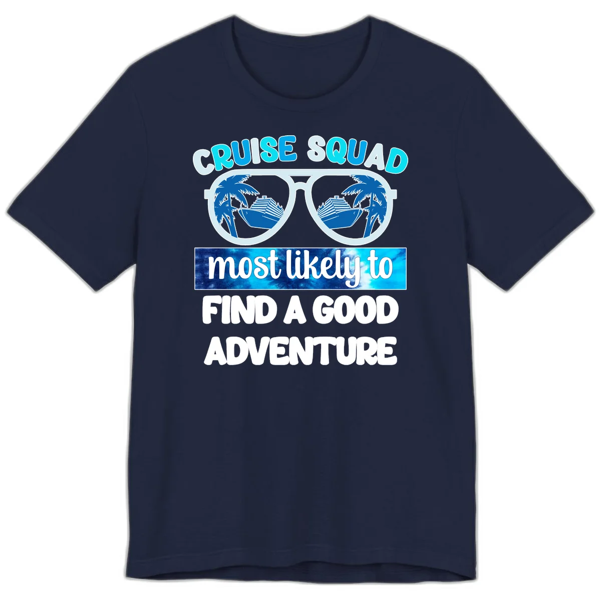 Cruise Squad Good Adventure Premium T-Shirt in Navy