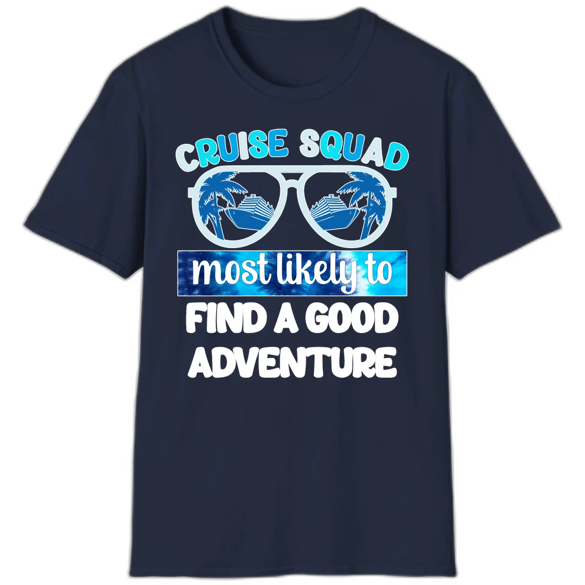 Cruise Squad Good Adventure T-Shirt in Navy