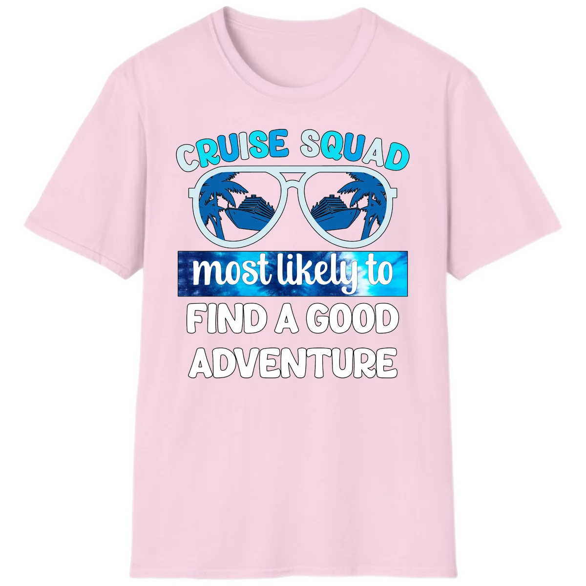 Cruise Squad Good Adventure T-Shirt in Light Pink