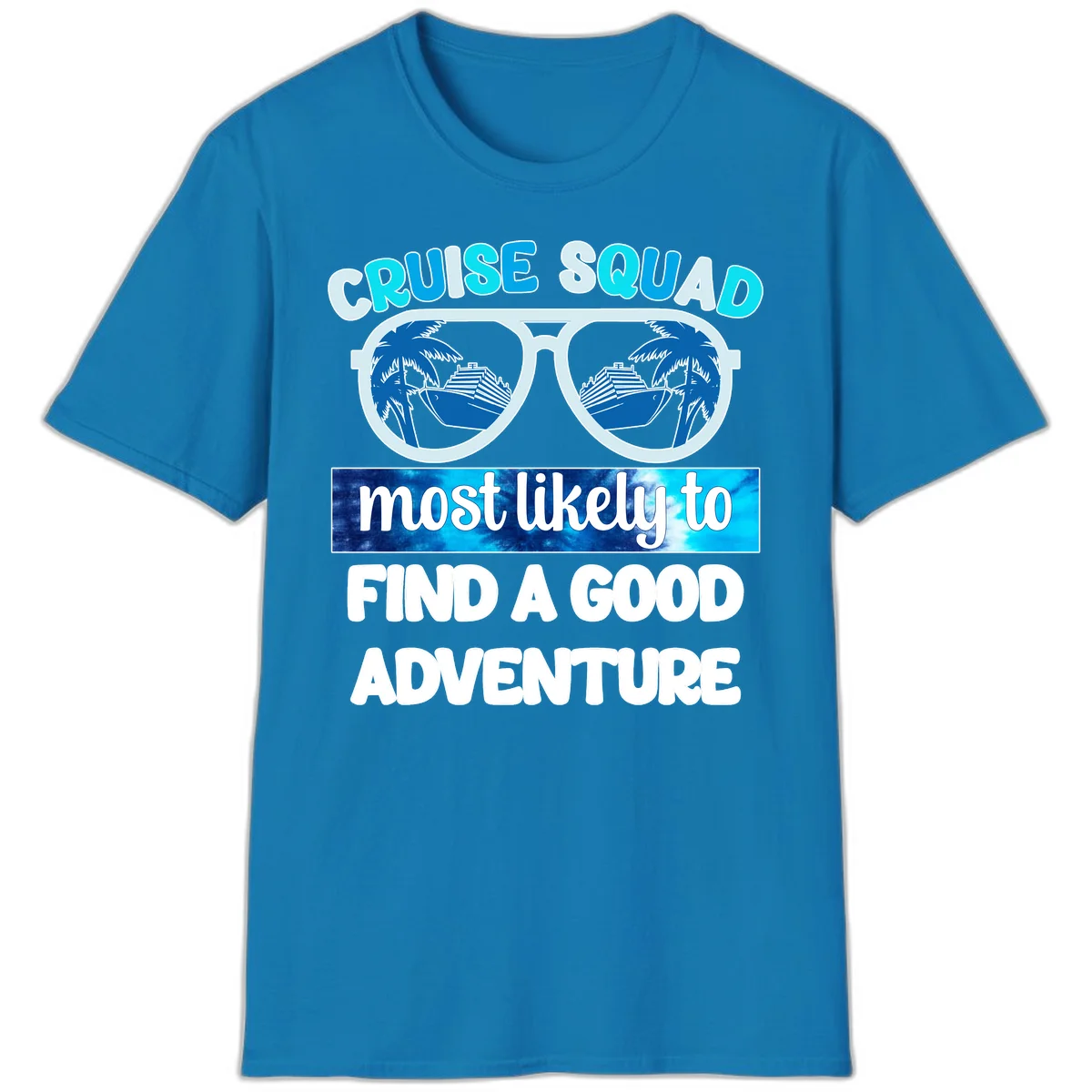 Cruise Squad Good Adventure T-Shirt in Sapphire