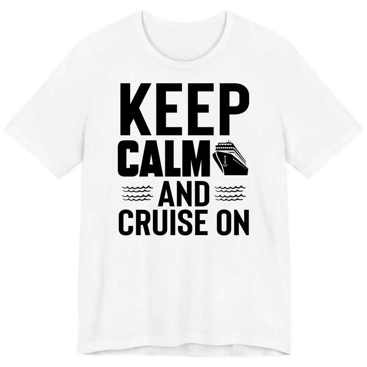 Keep Calm and Cruise On Premium T-Shirt in White