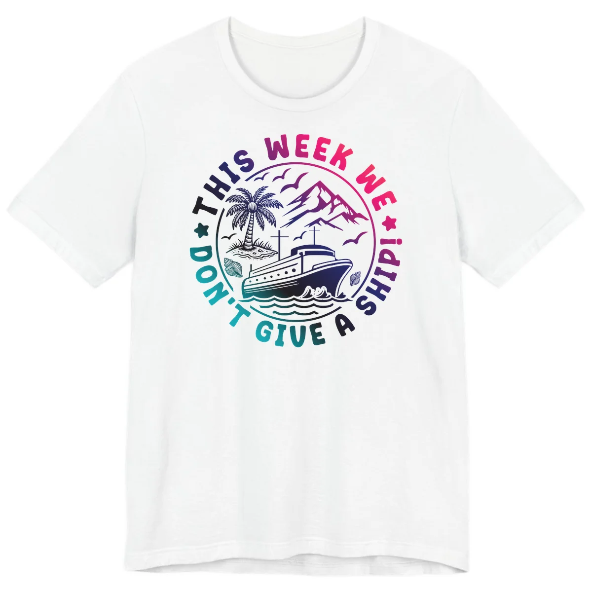 This Week I'm On A Cruise Ship Premium T-Shirt in White