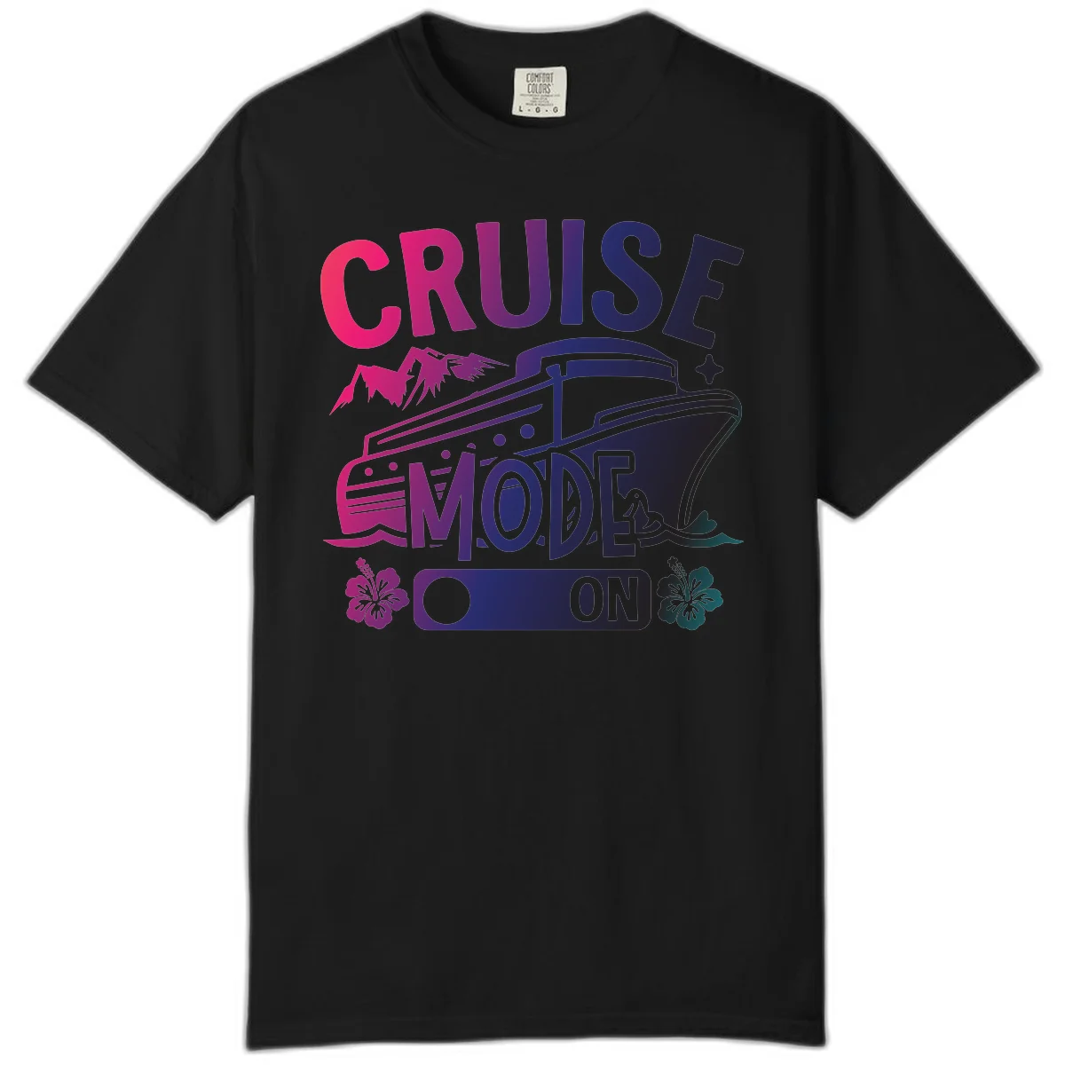 Cruise Mode On Comfort Color T-Shirt in Black