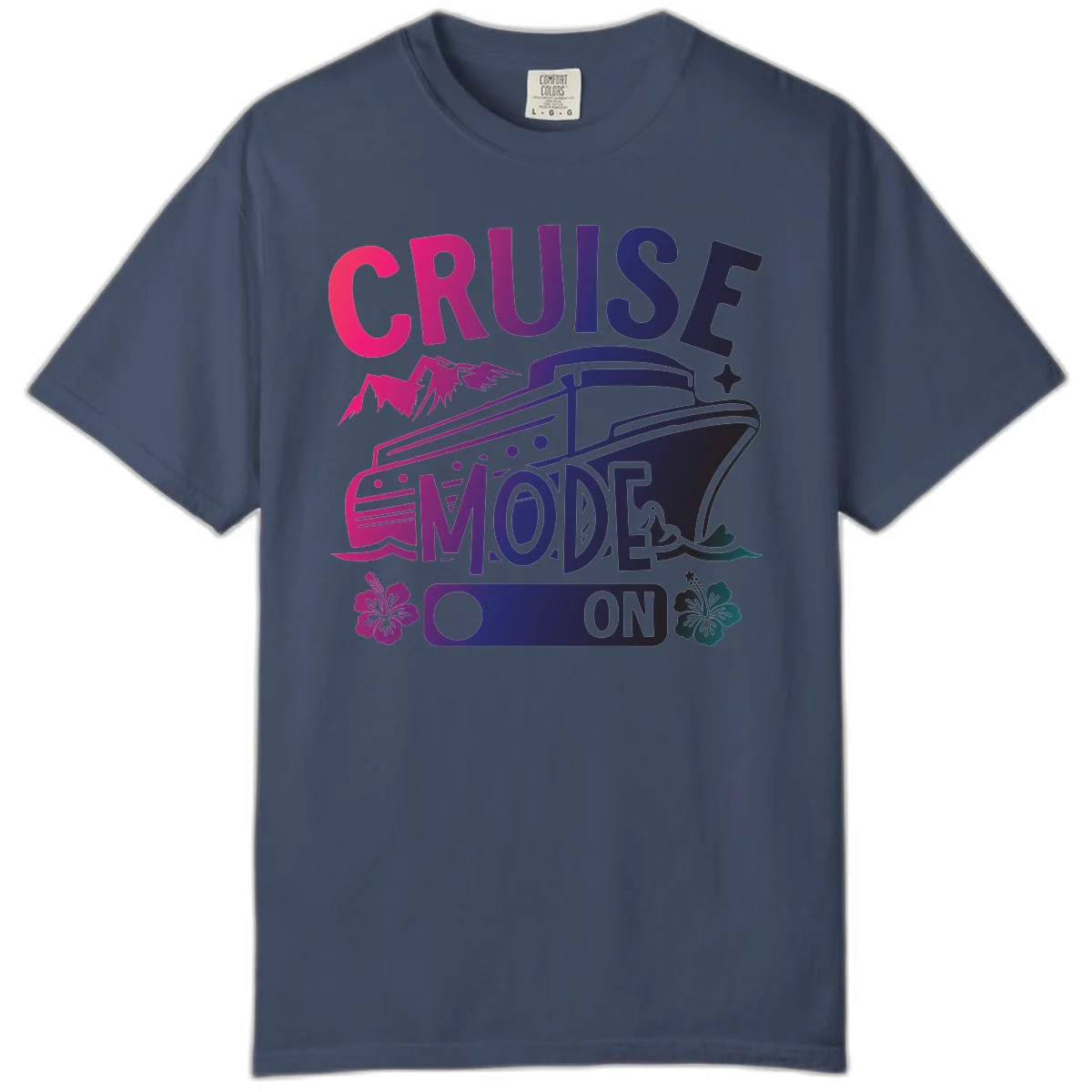 Cruise Mode On Comfort Color T-Shirt in Midnight