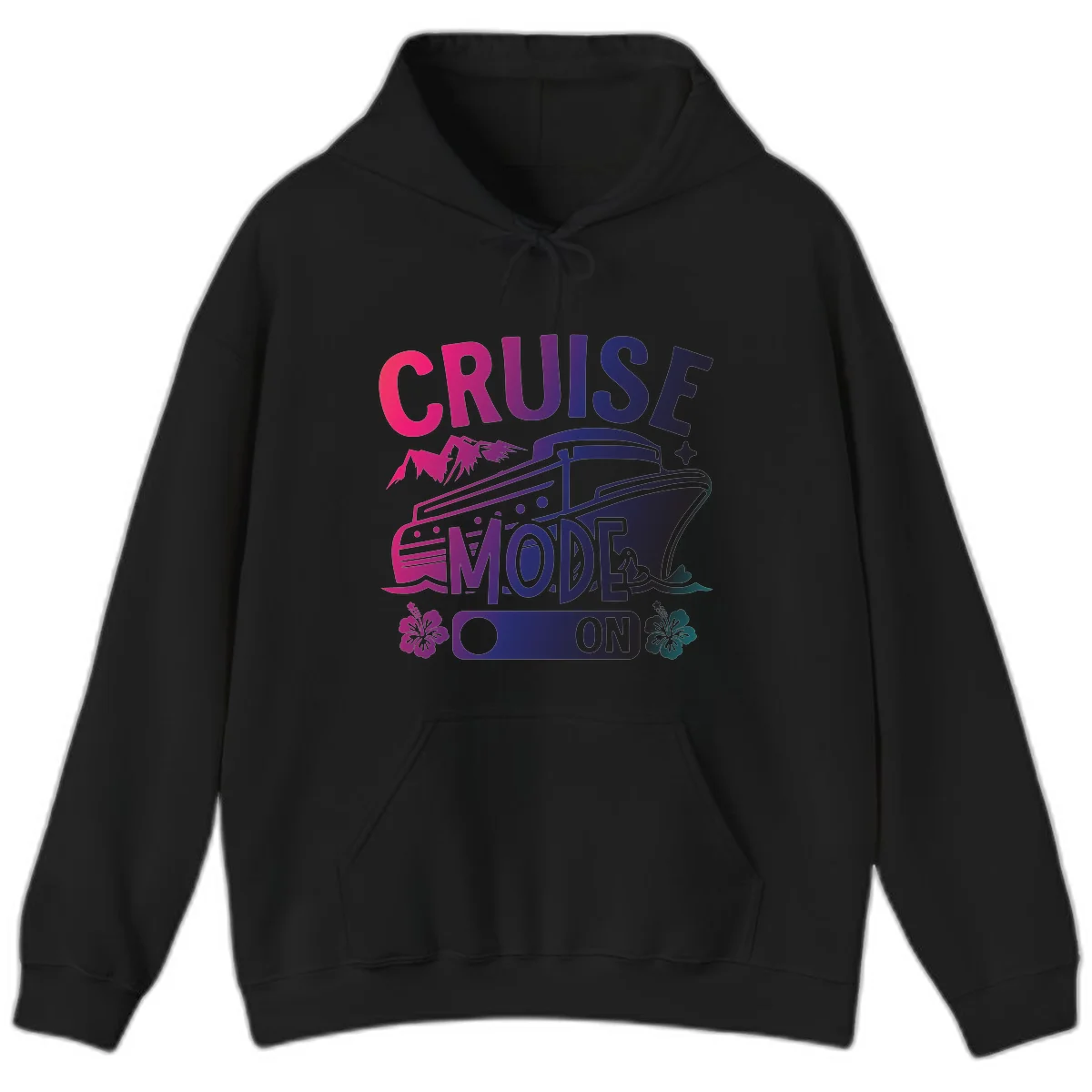 Cruise Mode On Hoodie in Black