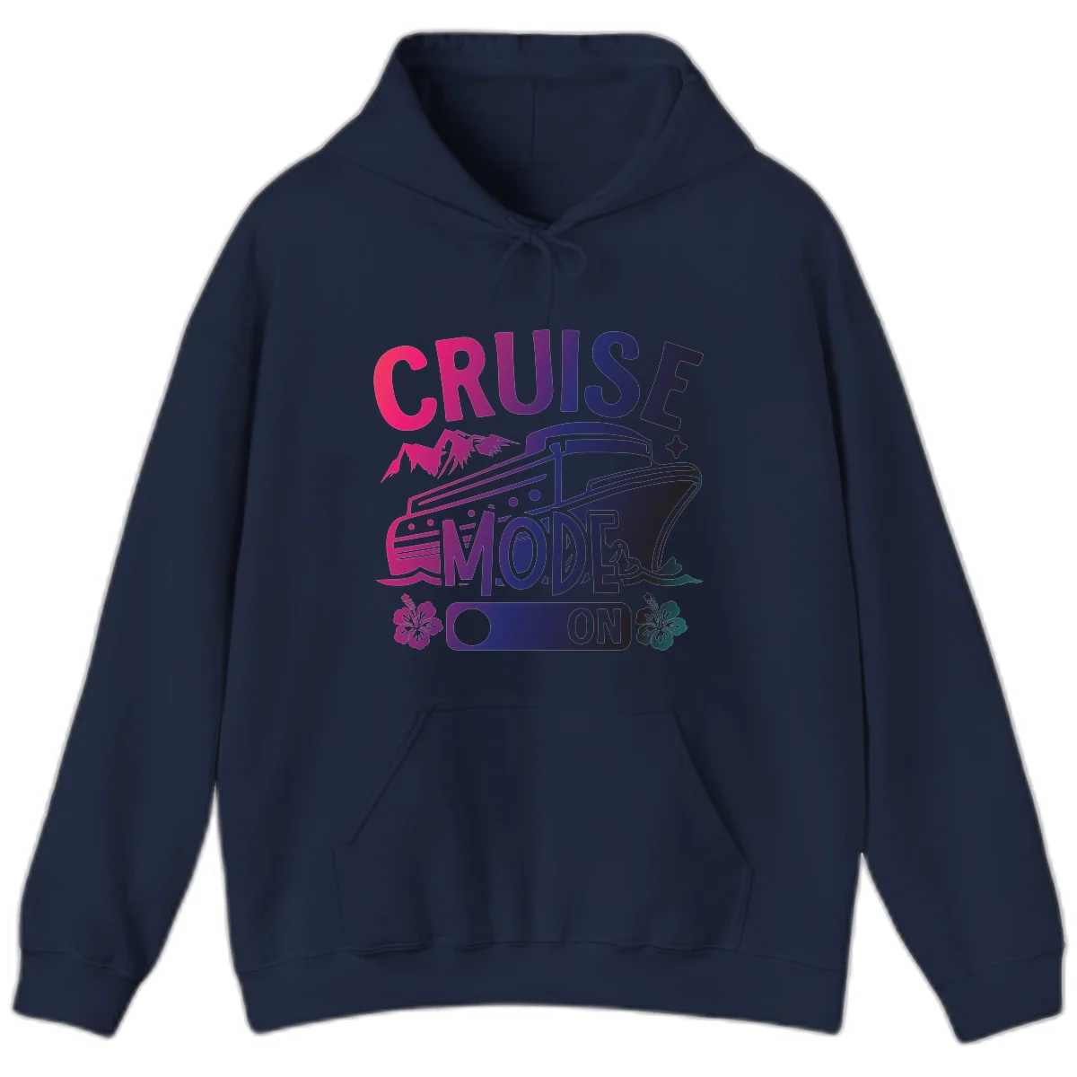 Cruise Mode On Hoodie in Navy