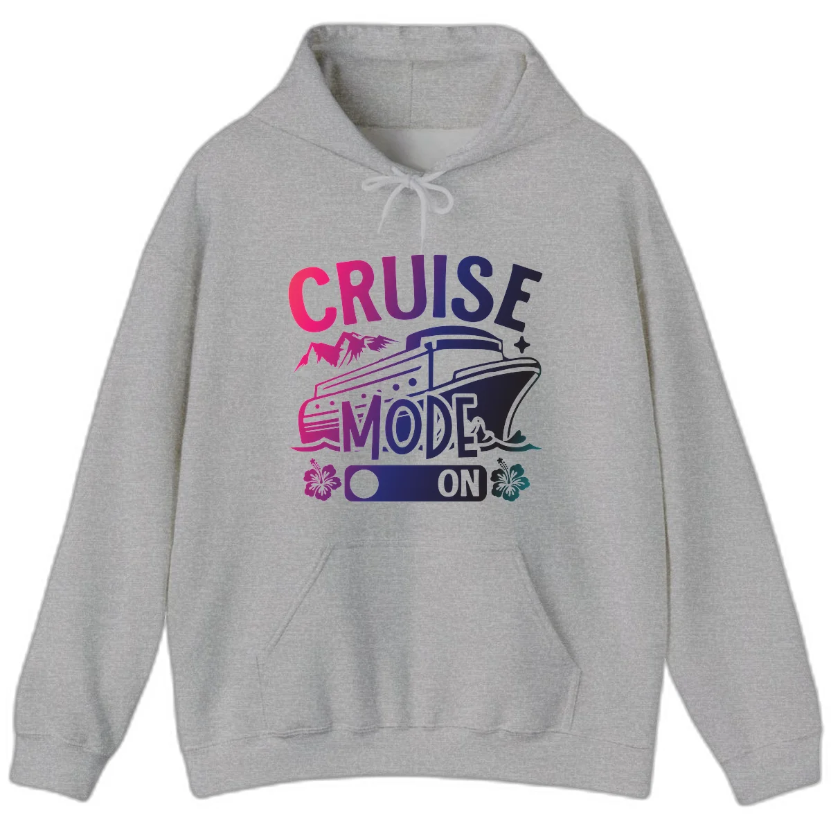 Cruise Mode On Hoodie in Sport Grey