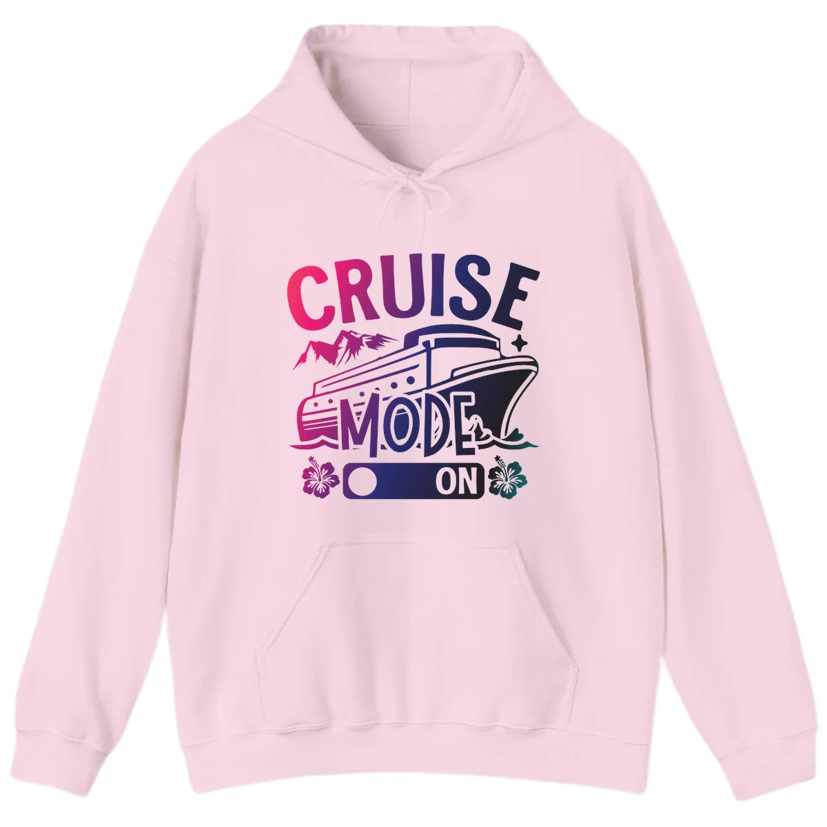 Cruise Mode On Hoodie in Light Pink