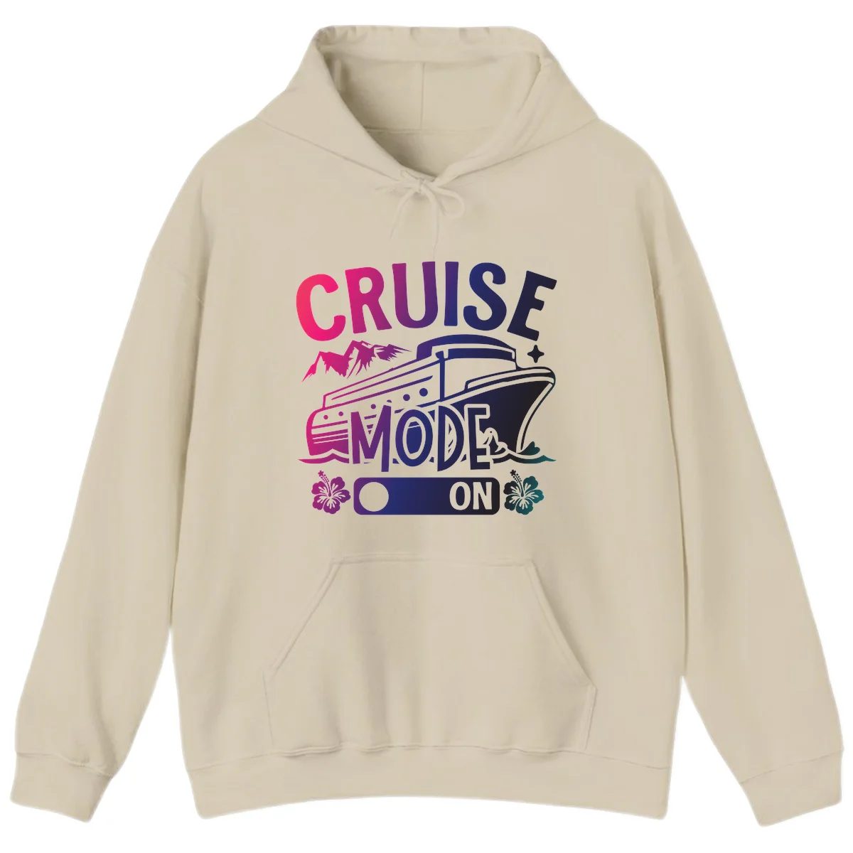 Cruise Mode On Hoodie in Sand